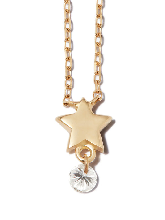 18kt yellow gold Star diamond necklace