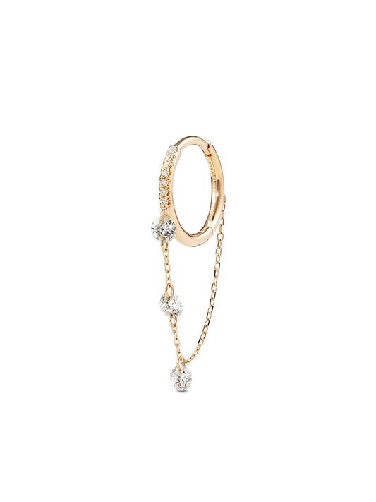 18K yellow gold diamond earring