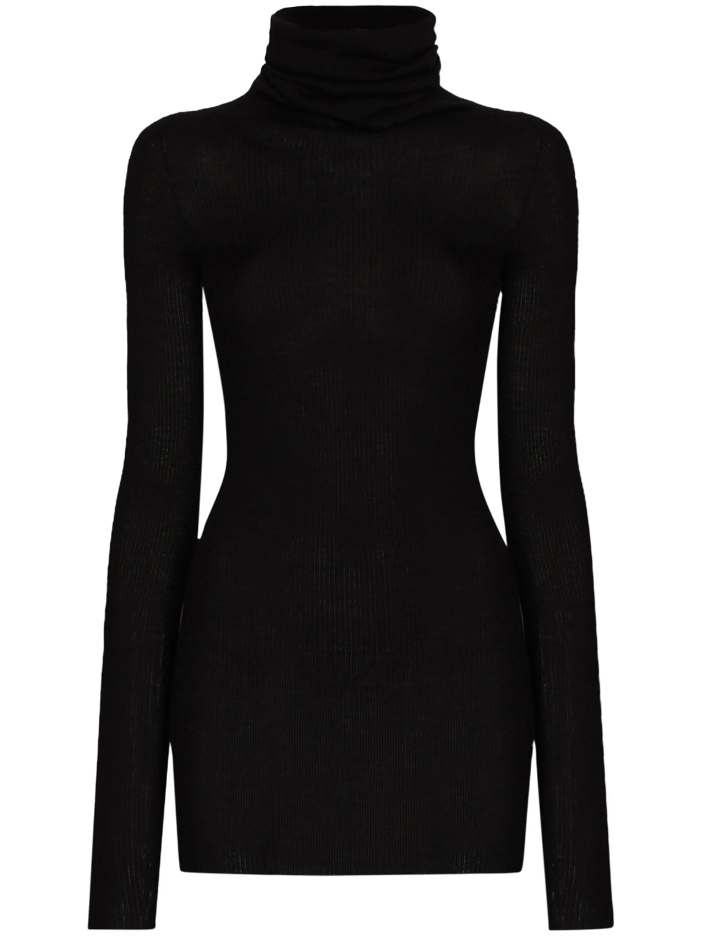 roll-neck ribbed-knit jumper