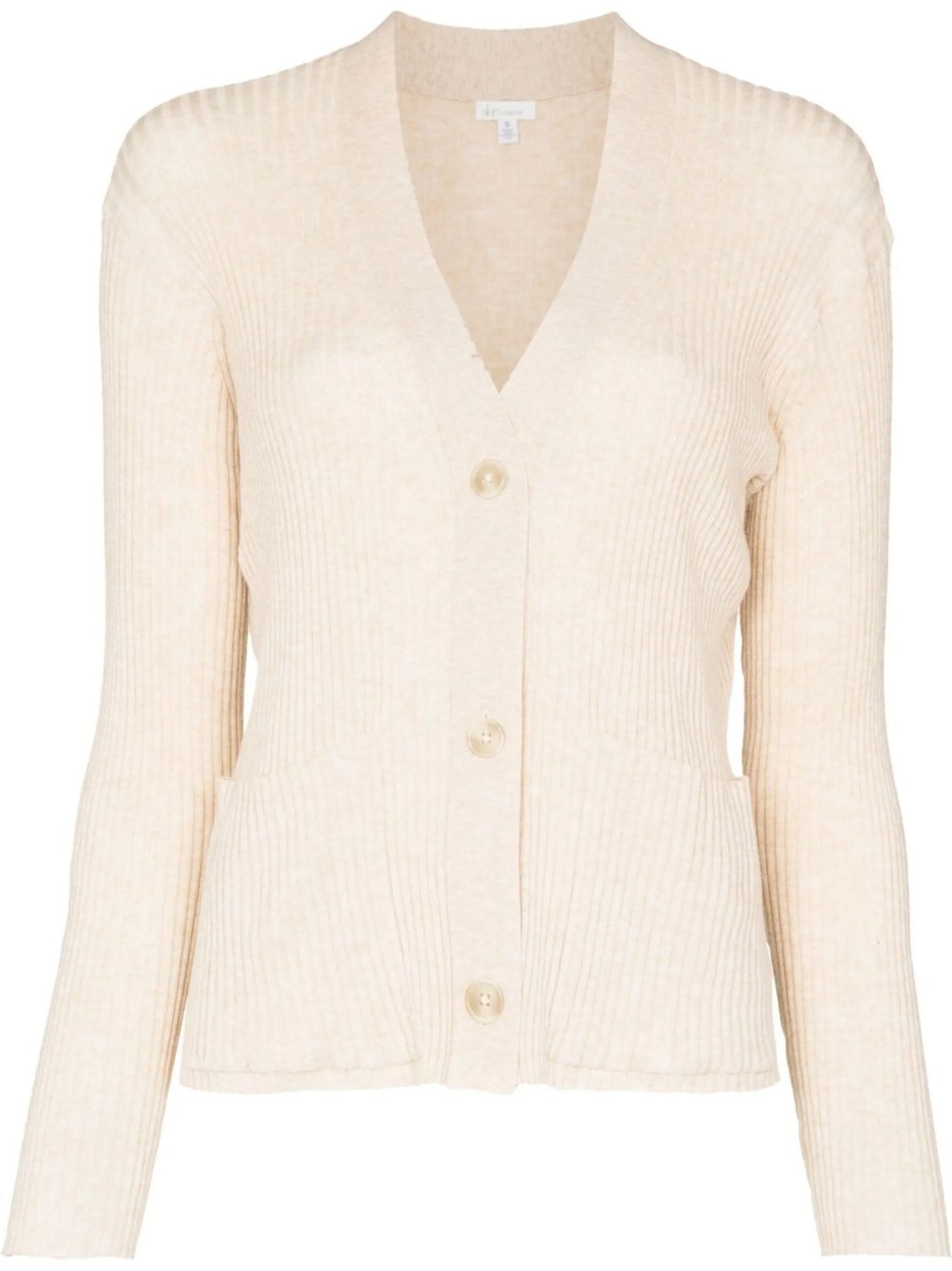 ribbed V-neck cardigan