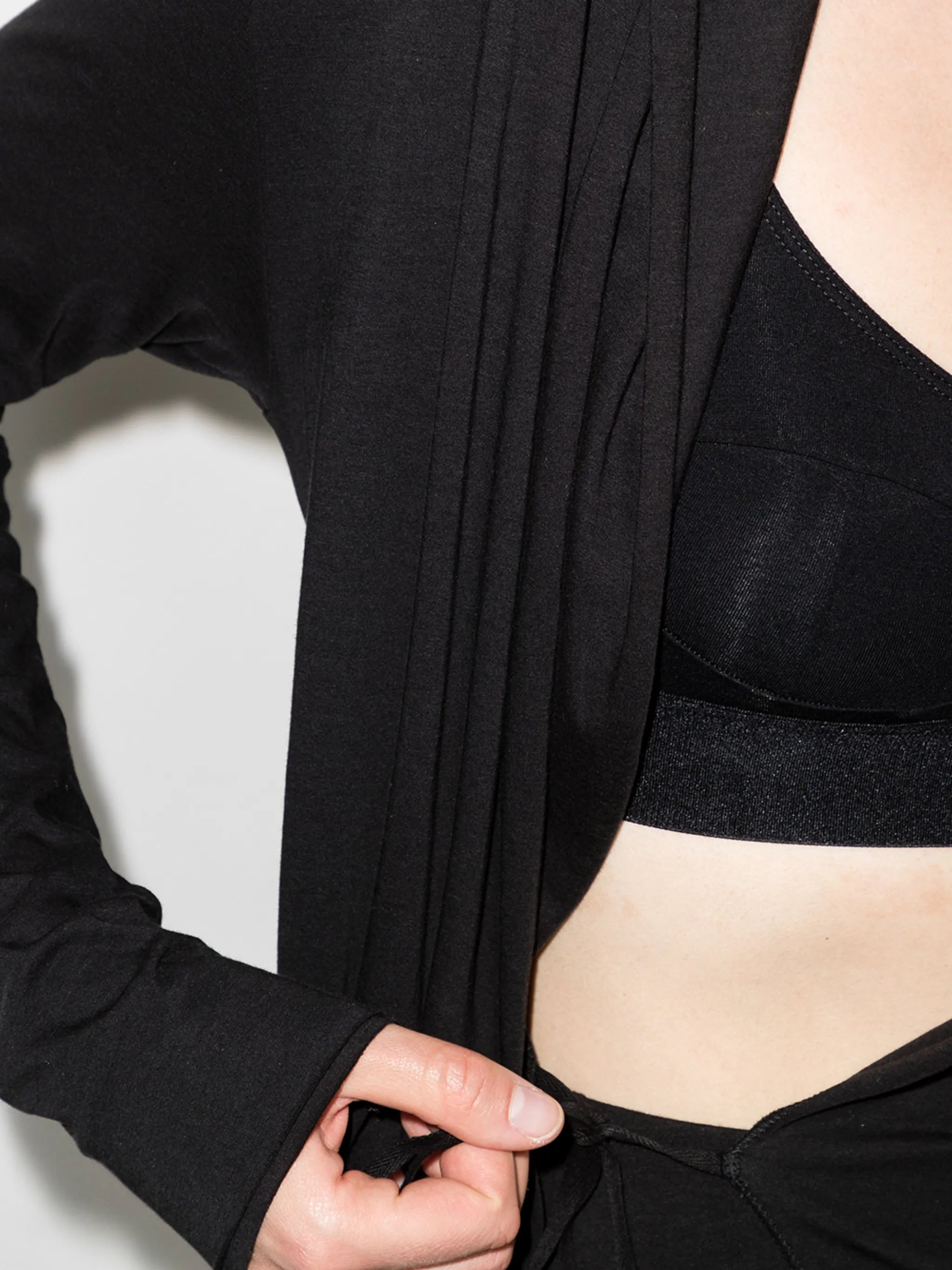 Pima cotton tie-waist robe