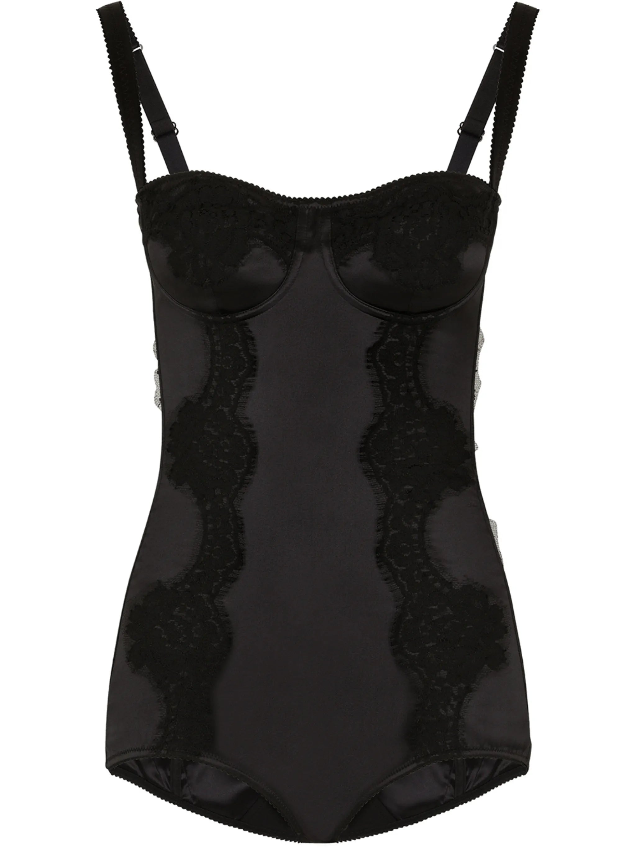lace-detail balconette bodysuit