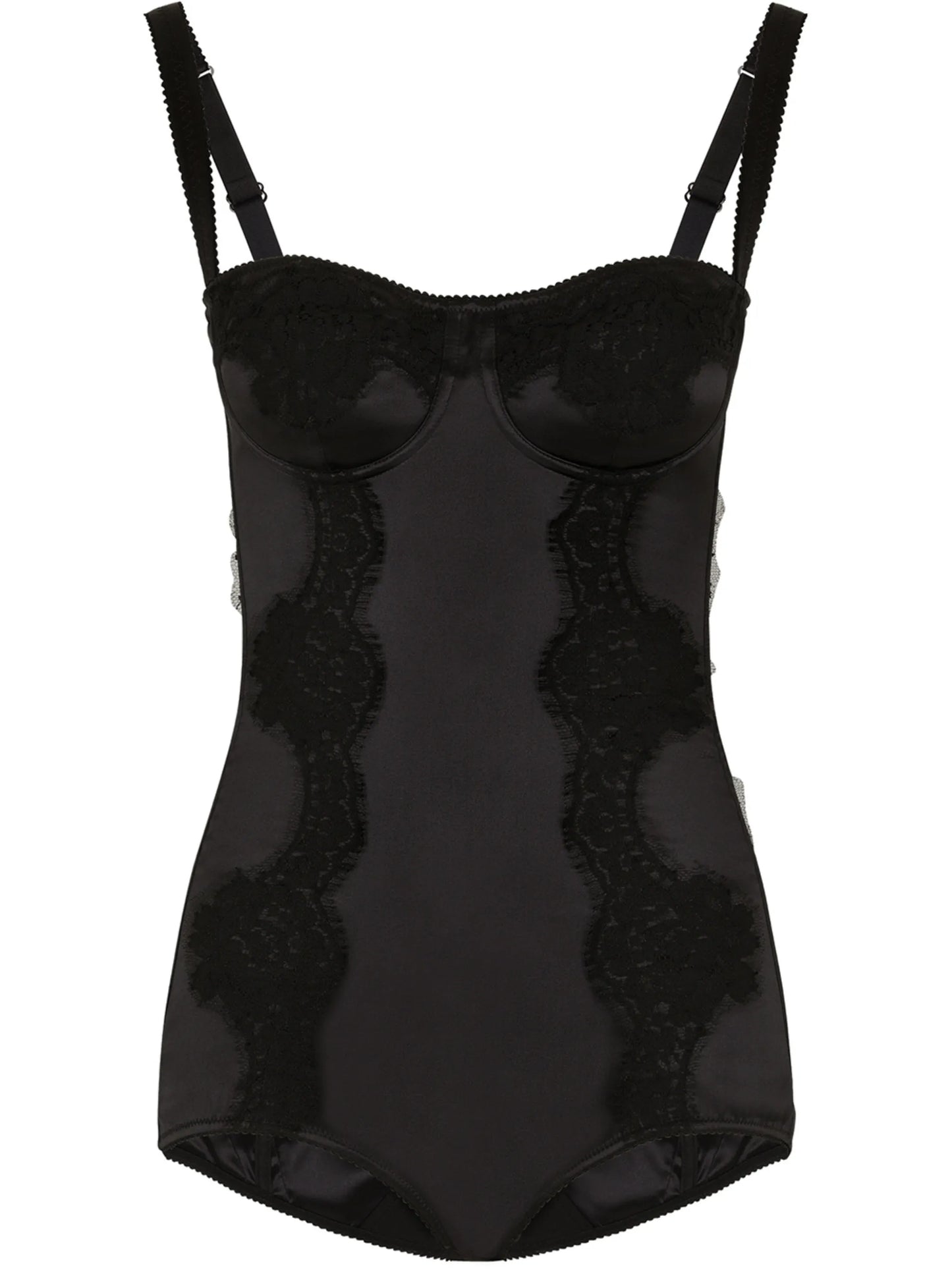 lace-detail balconette bodysuit