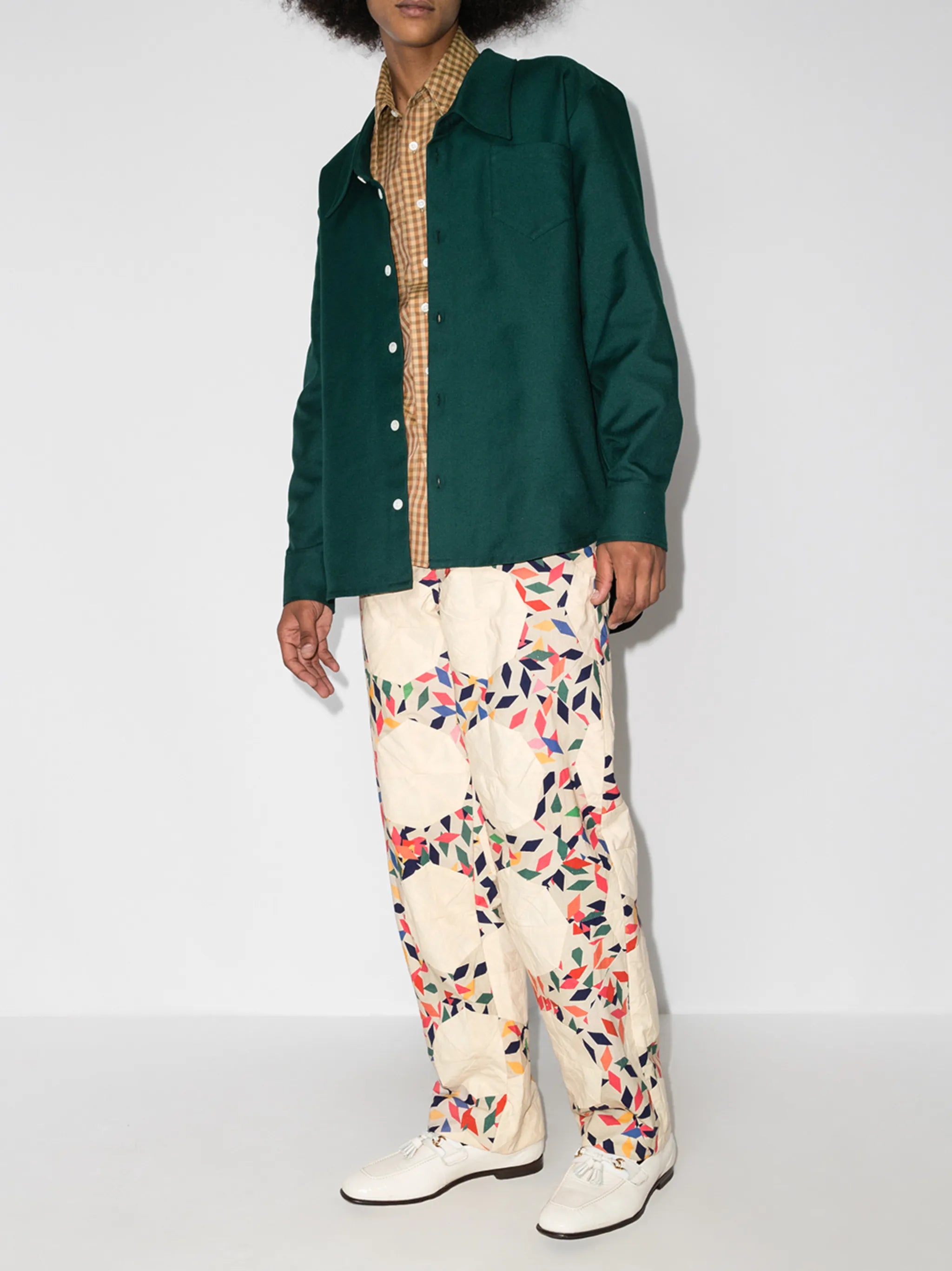 all-over print trousers