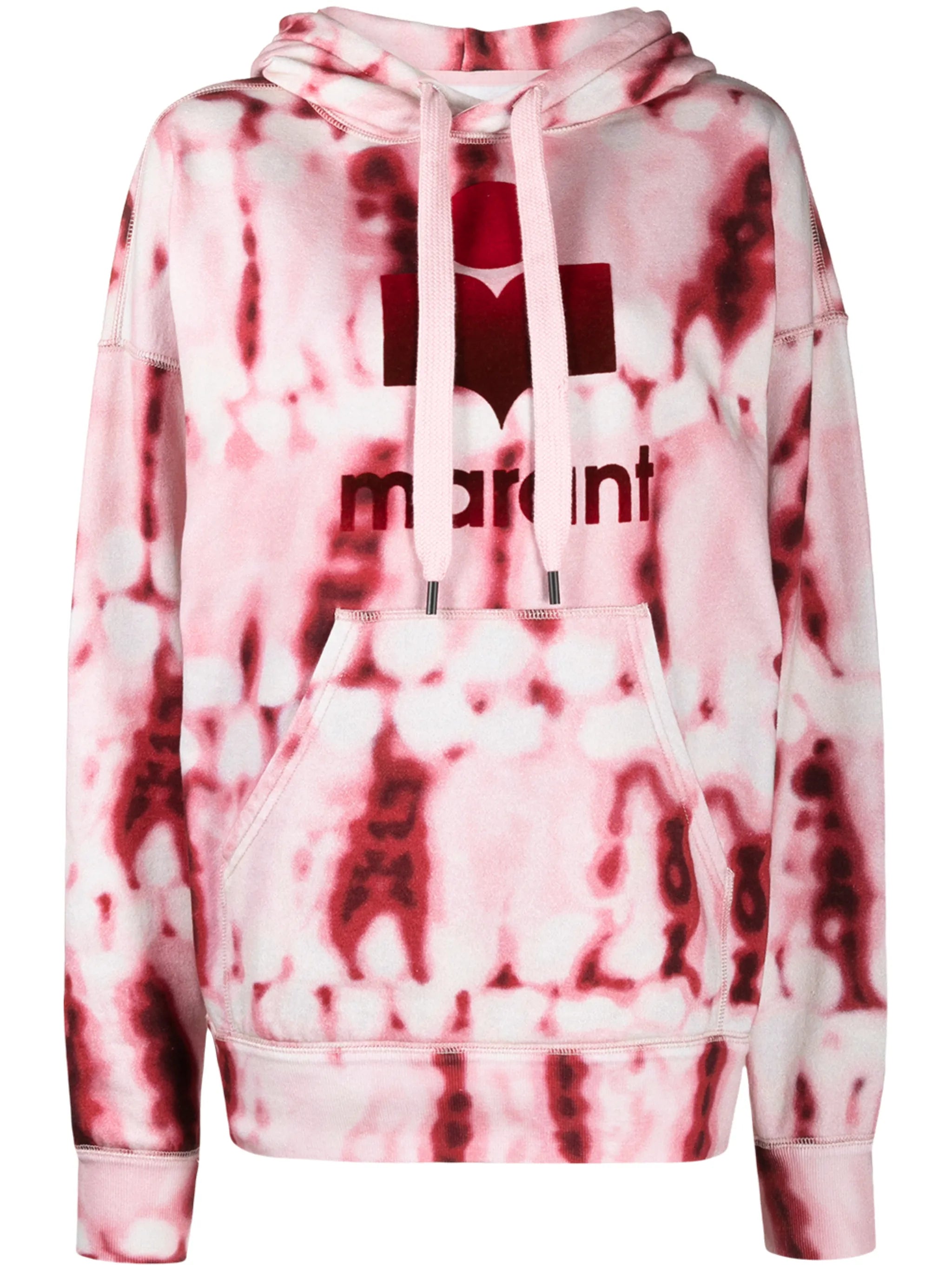 tie-dye logo print hoodie