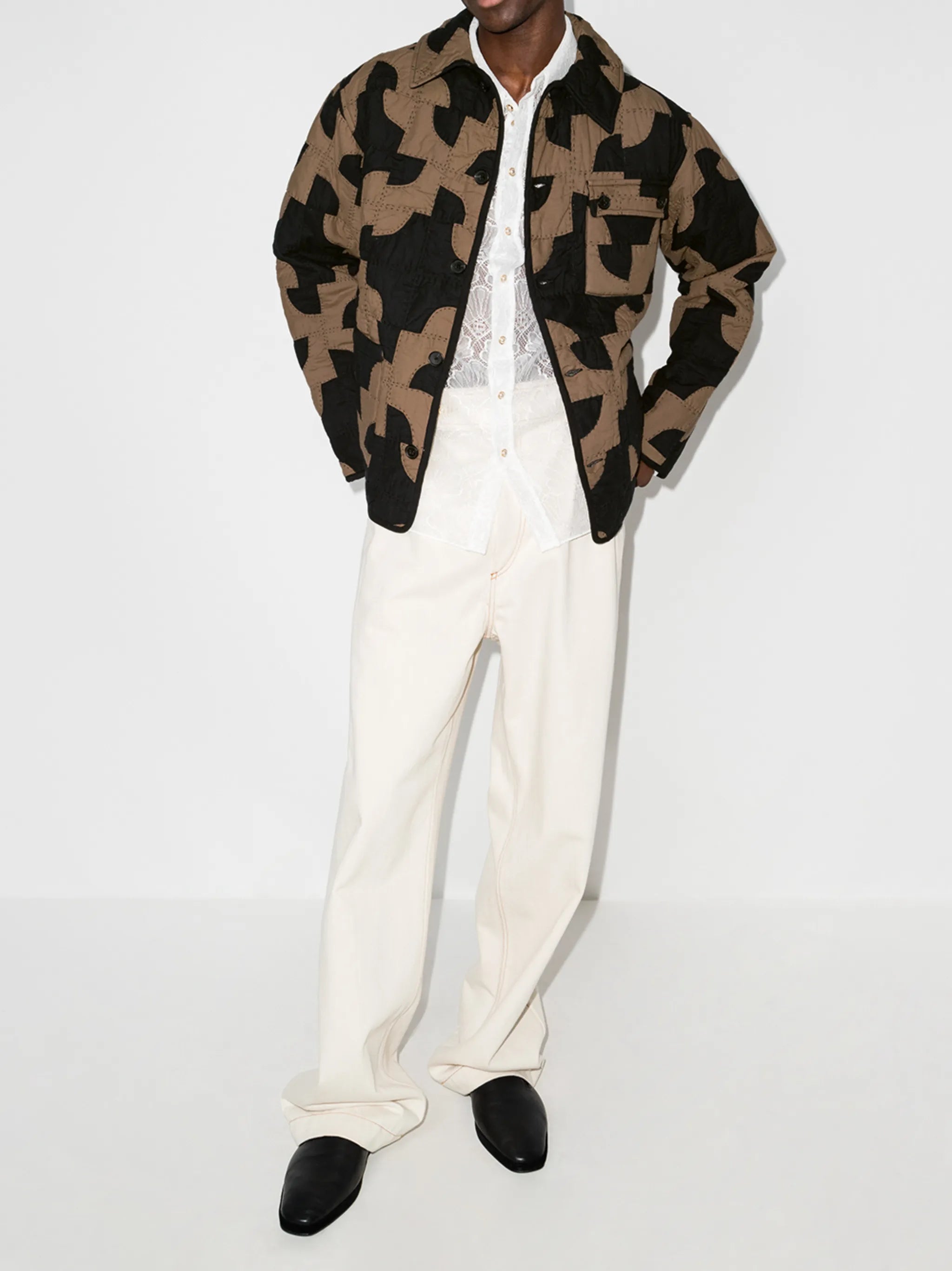 Drunkards quilted patchwork jacket