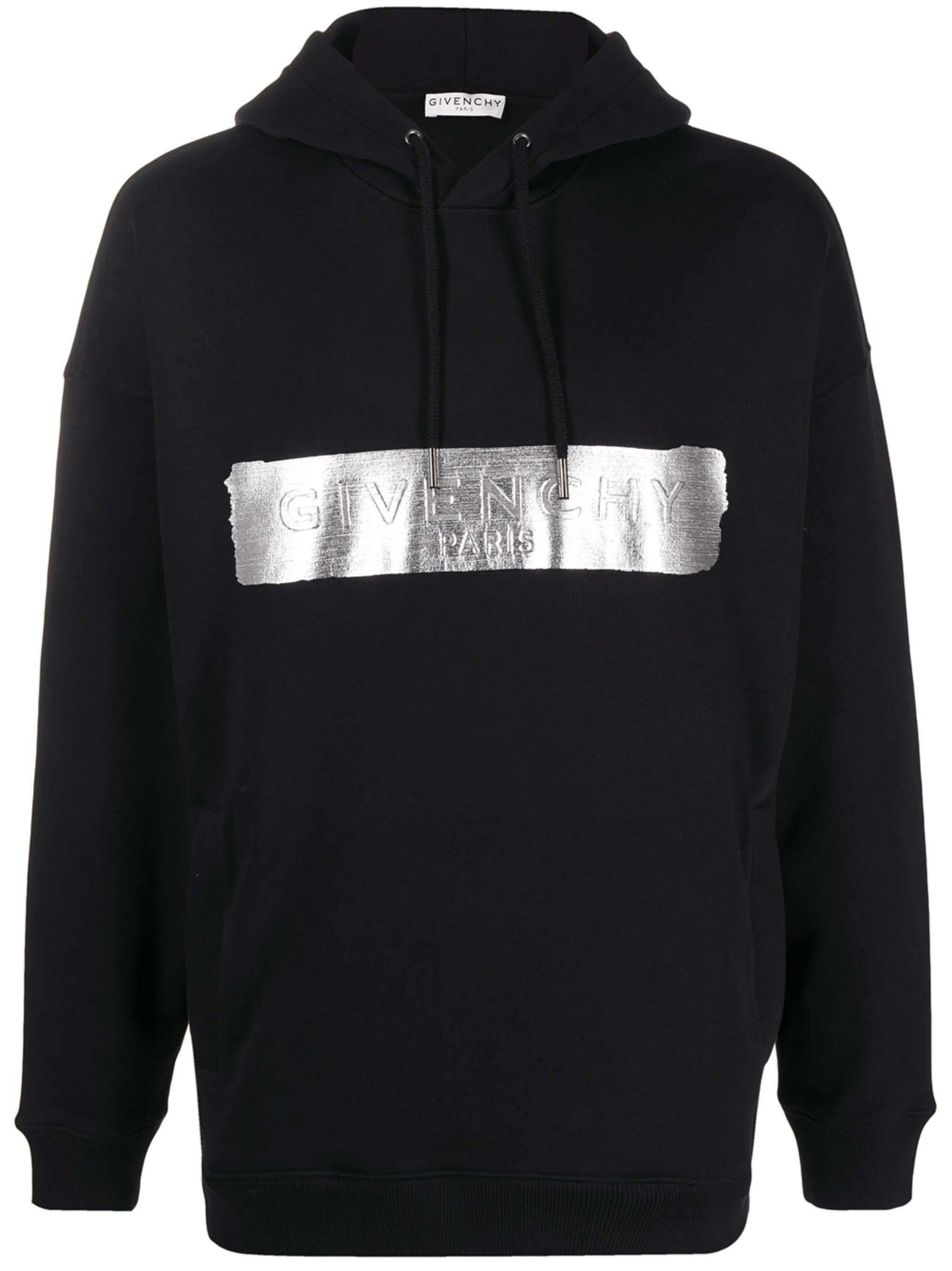 metallic Latex Logo hoodie
