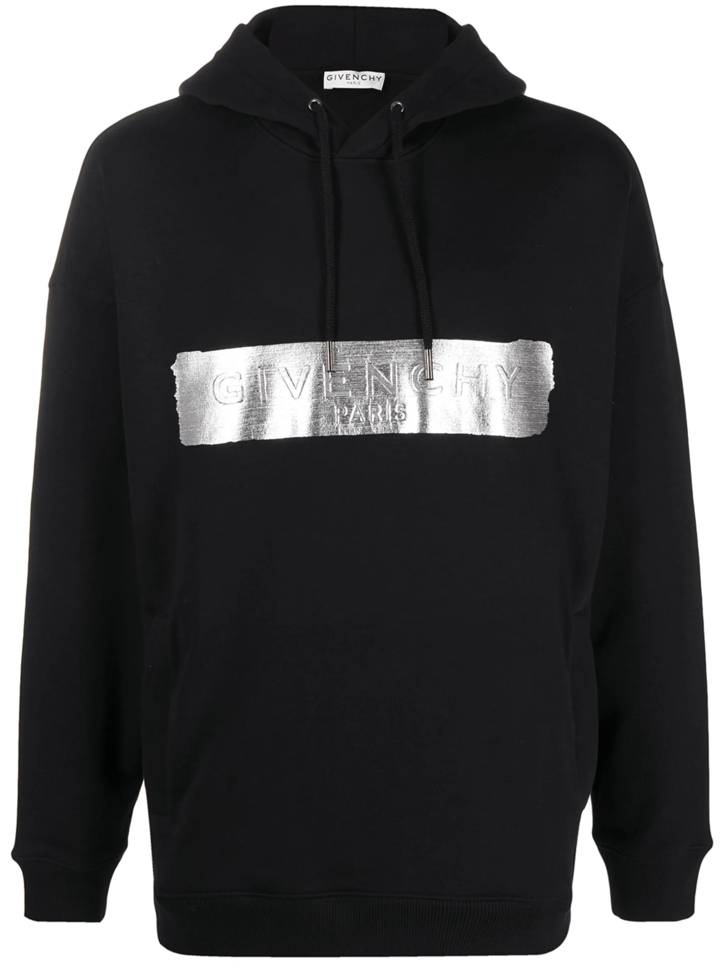 metallic Latex Logo hoodie
