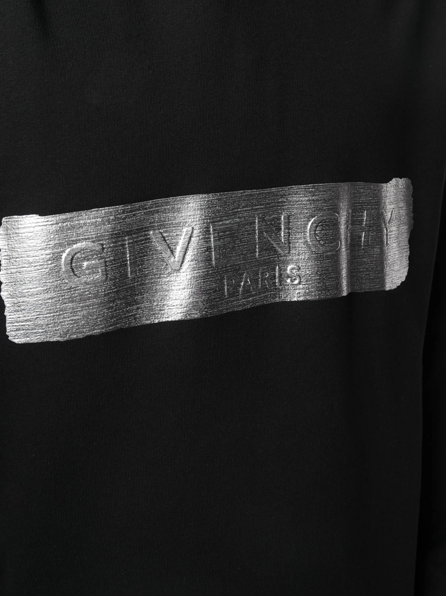 metallic Latex Logo hoodie