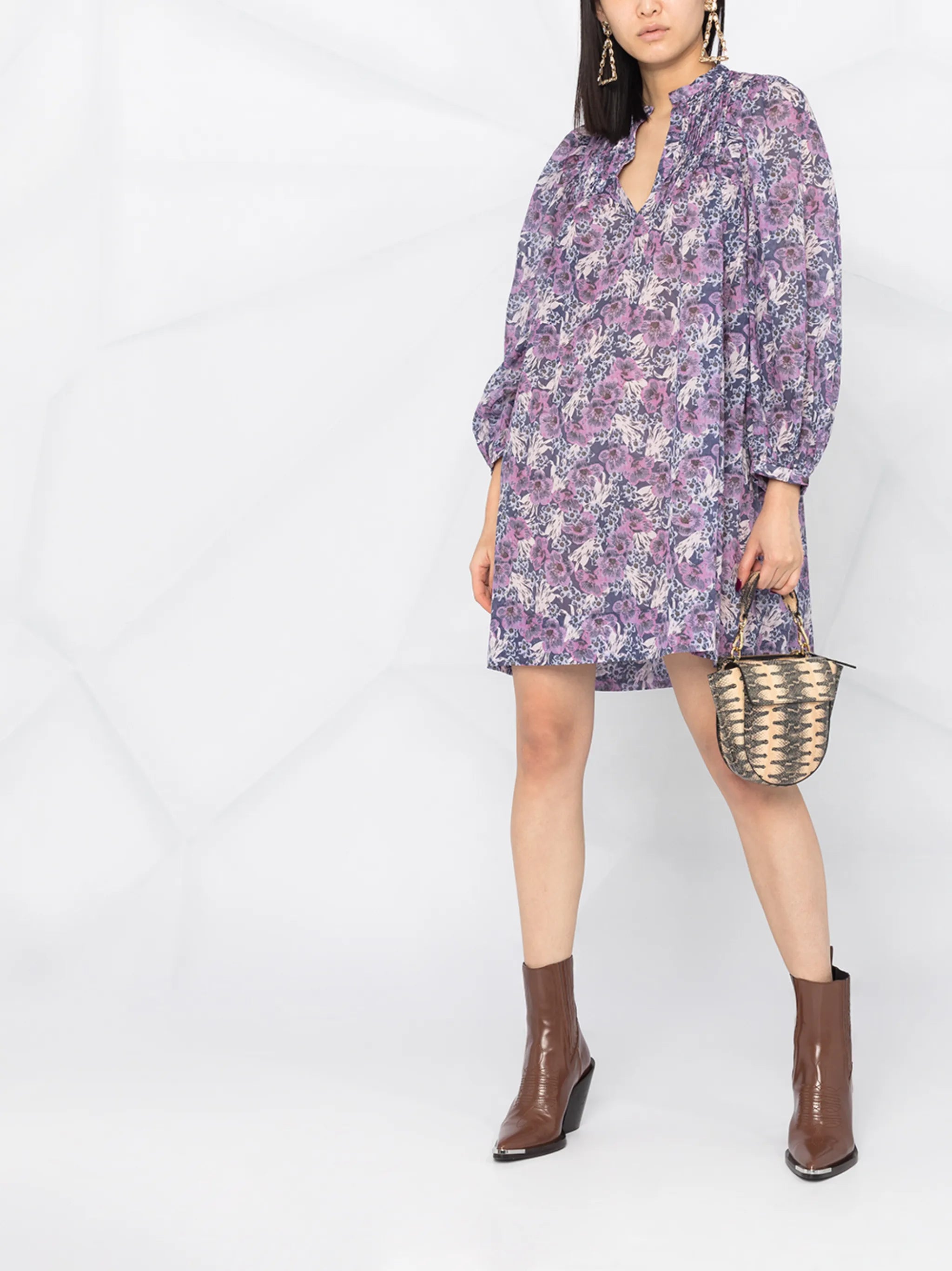Virginie floral print mini dress