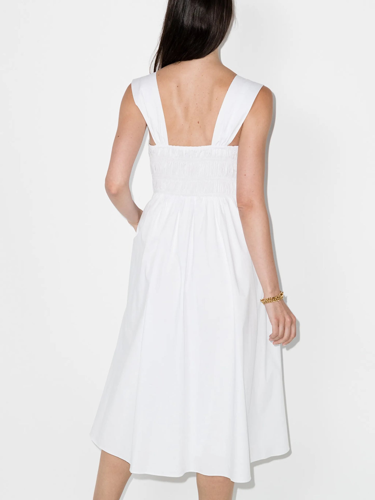 Ida square-neck midi dress