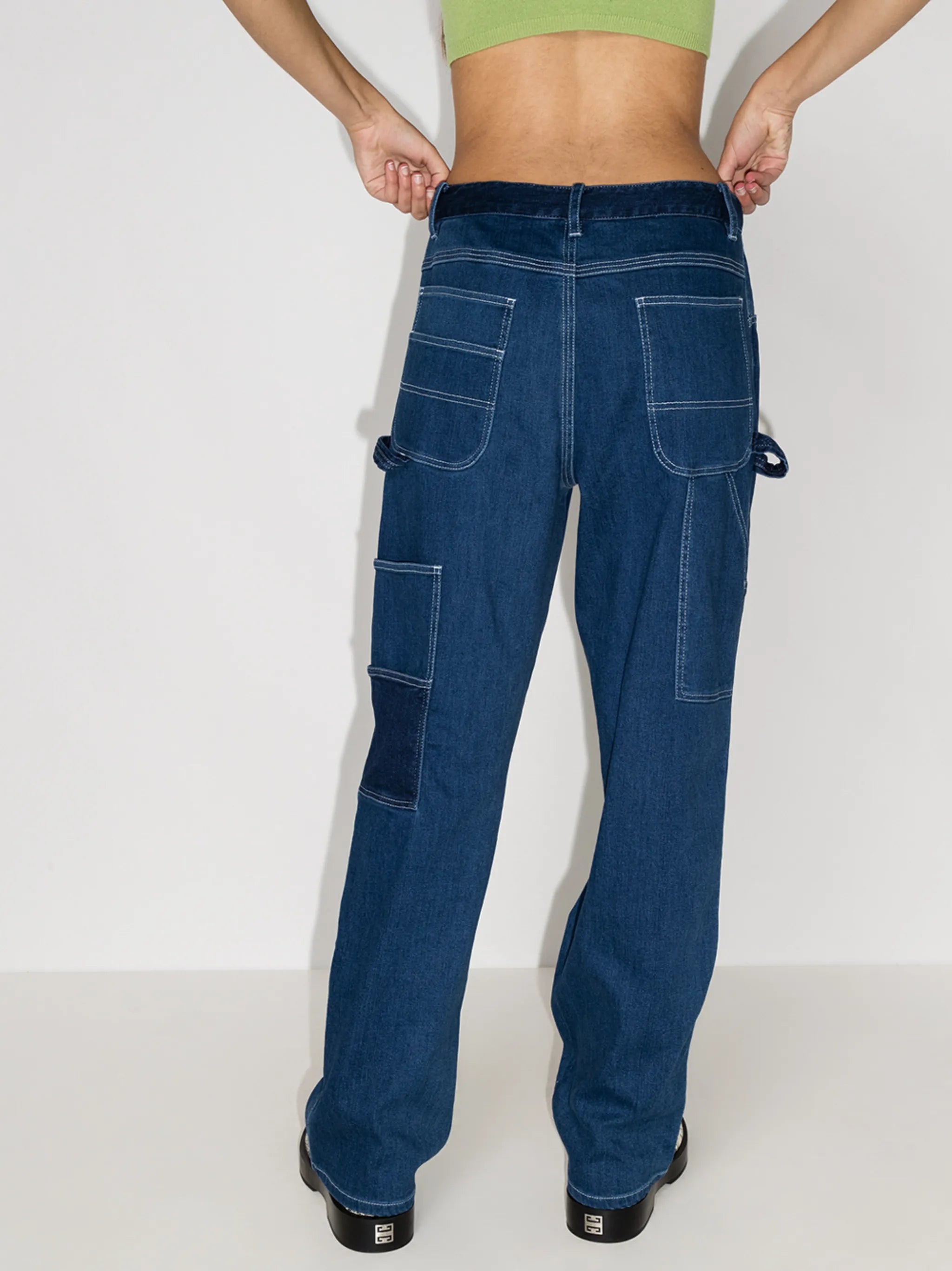 Painter panelled denim trousers