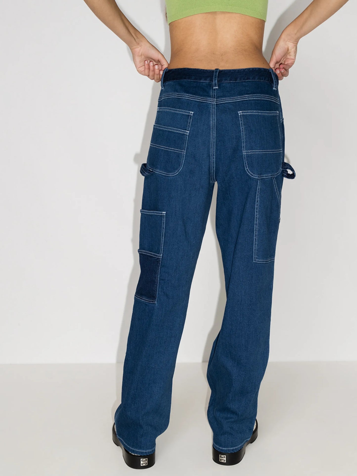 Painter panelled denim trousers