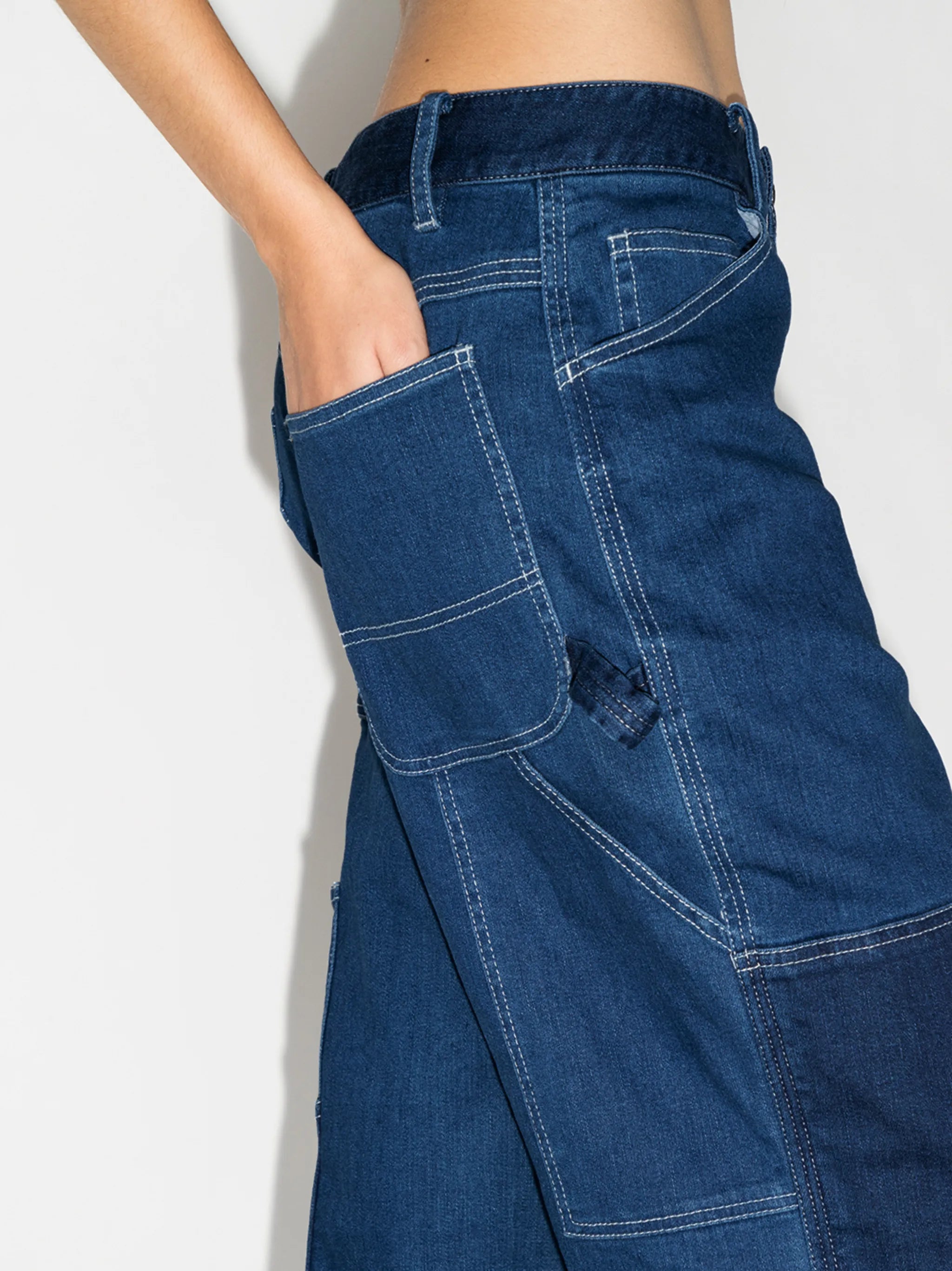 Painter panelled denim trousers