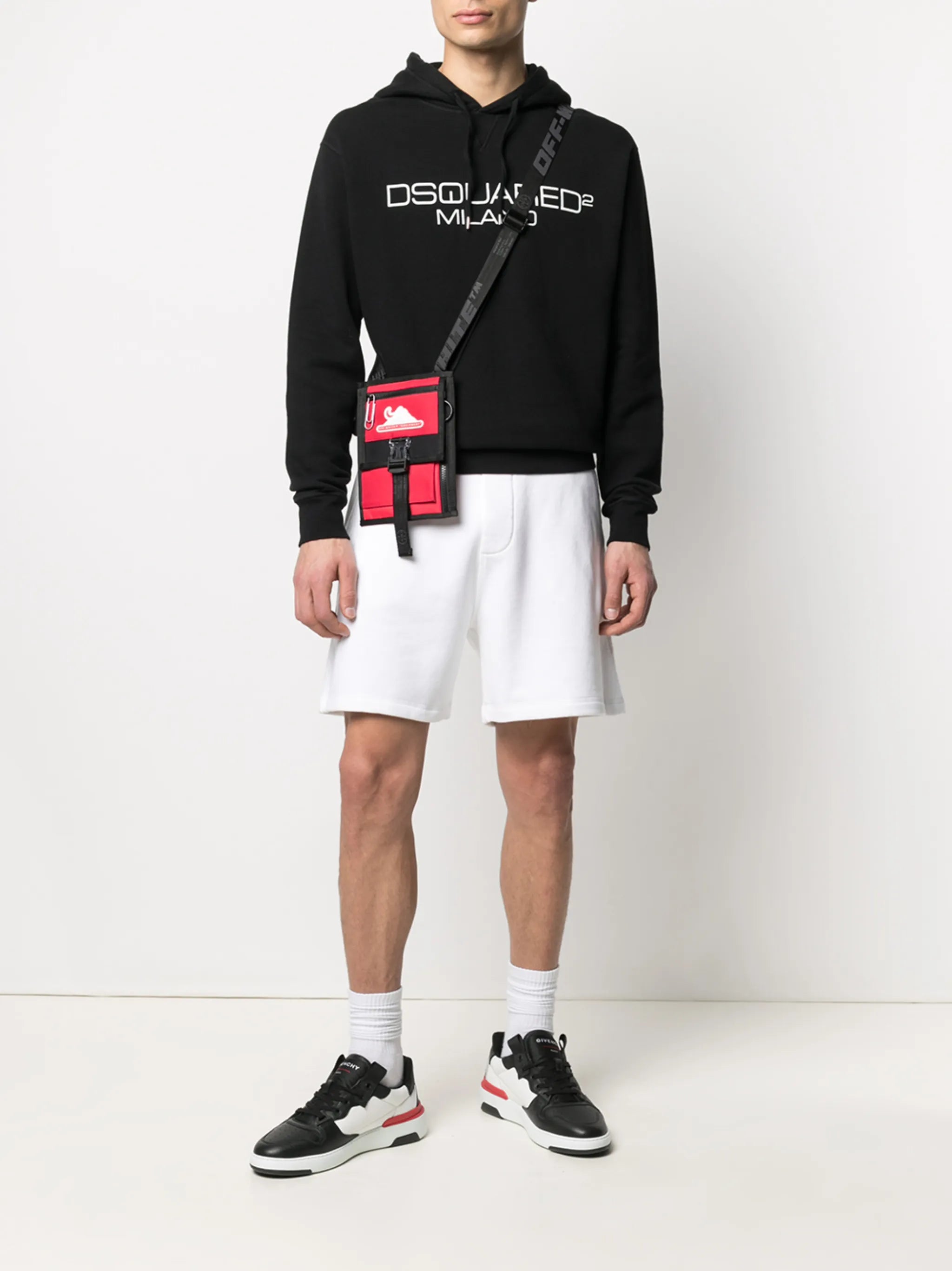 embroidered logo hoodie