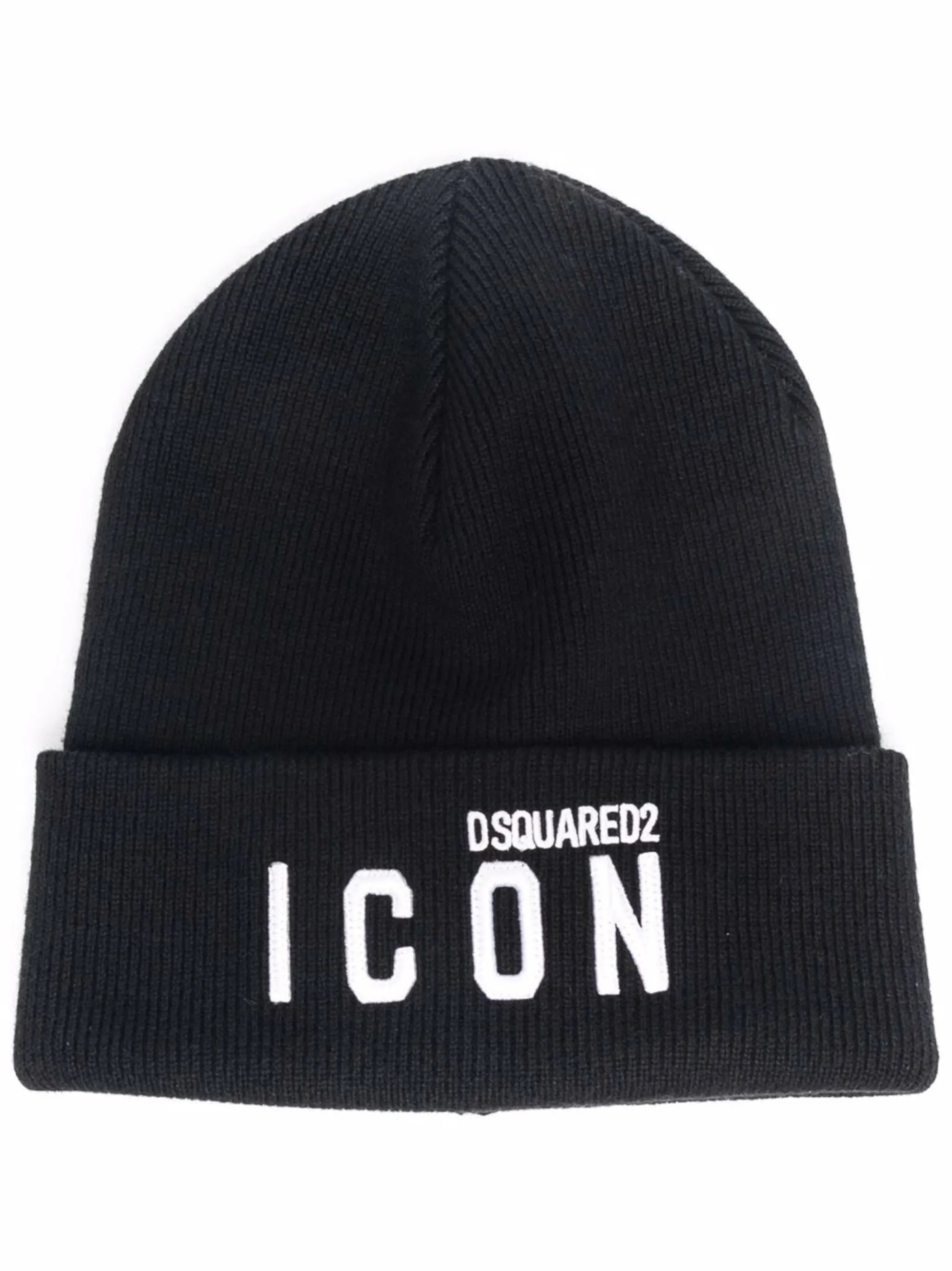 Icon logo-embroidered knitted beanie