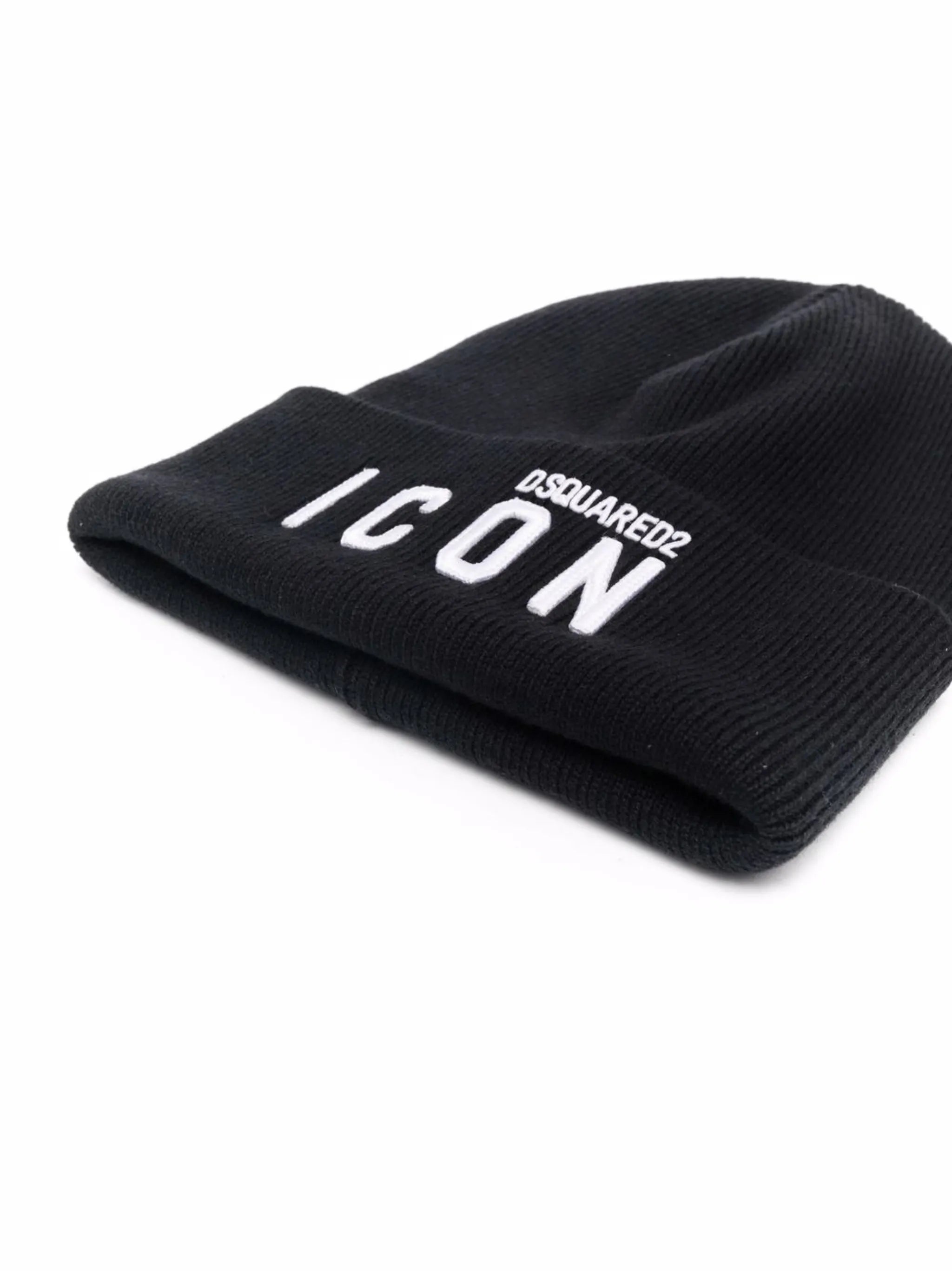 Icon logo-embroidered knitted beanie
