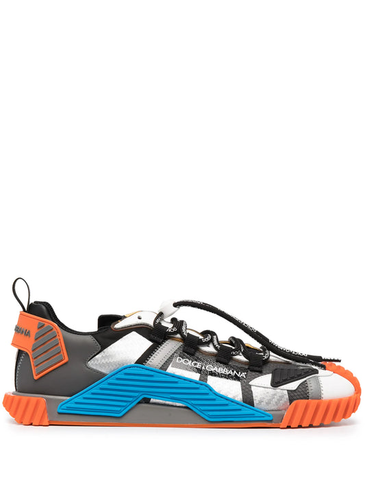 panelled low-top sneakers