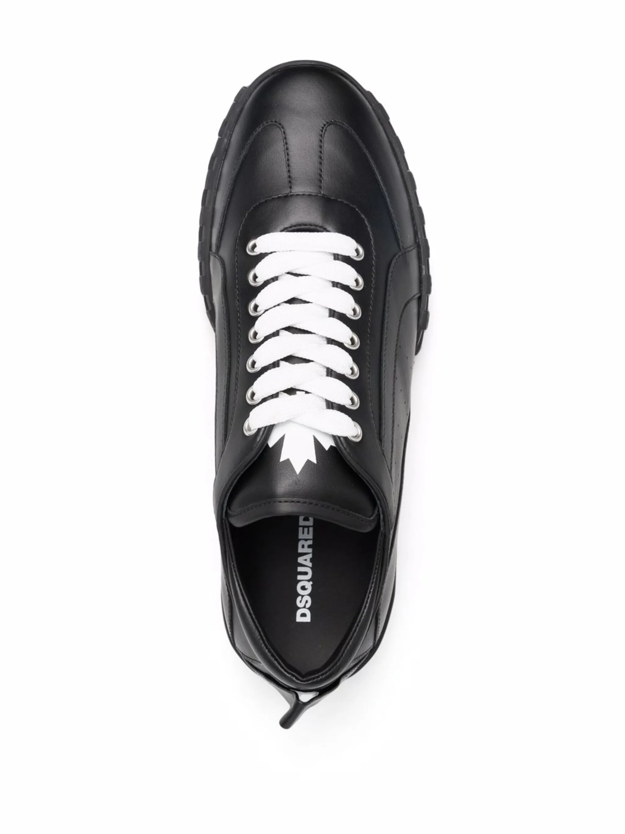 leather low-top sneakers