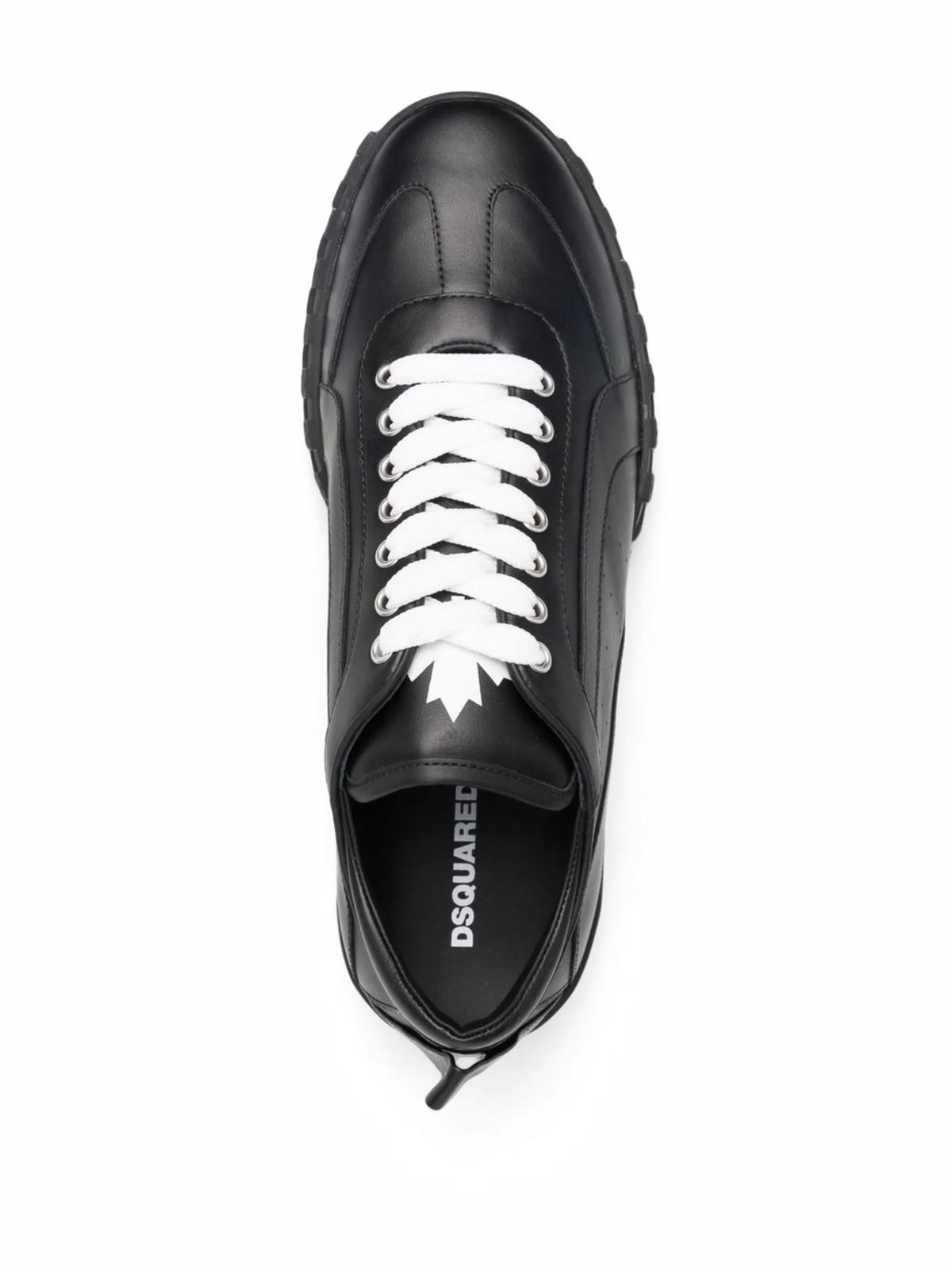 leather low-top sneakers