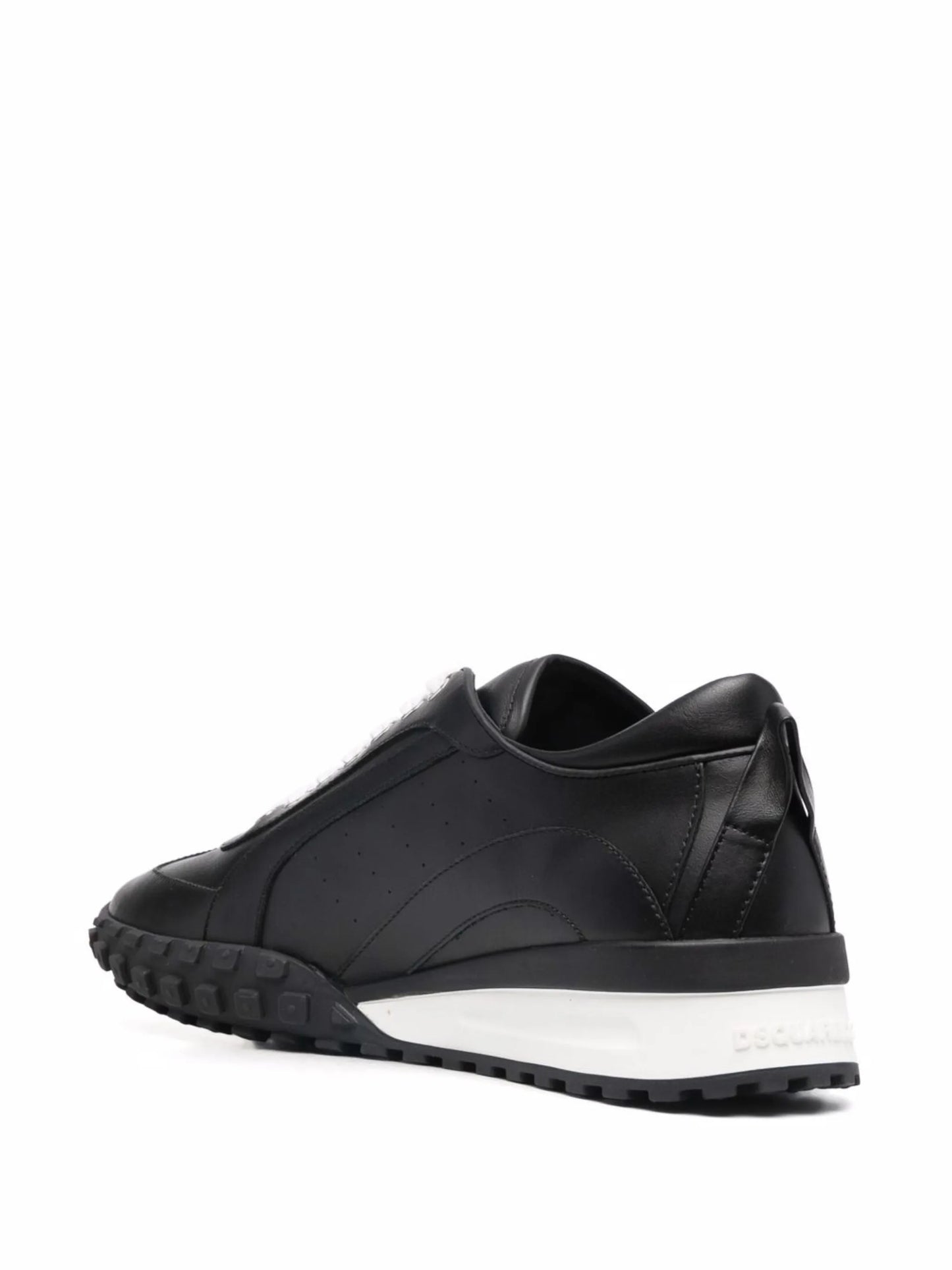 leather low-top sneakers