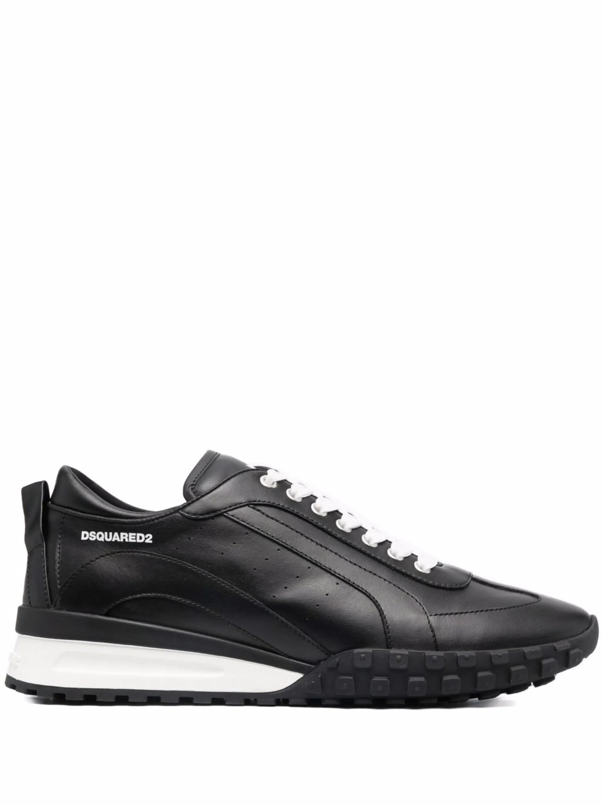 leather low-top sneakers