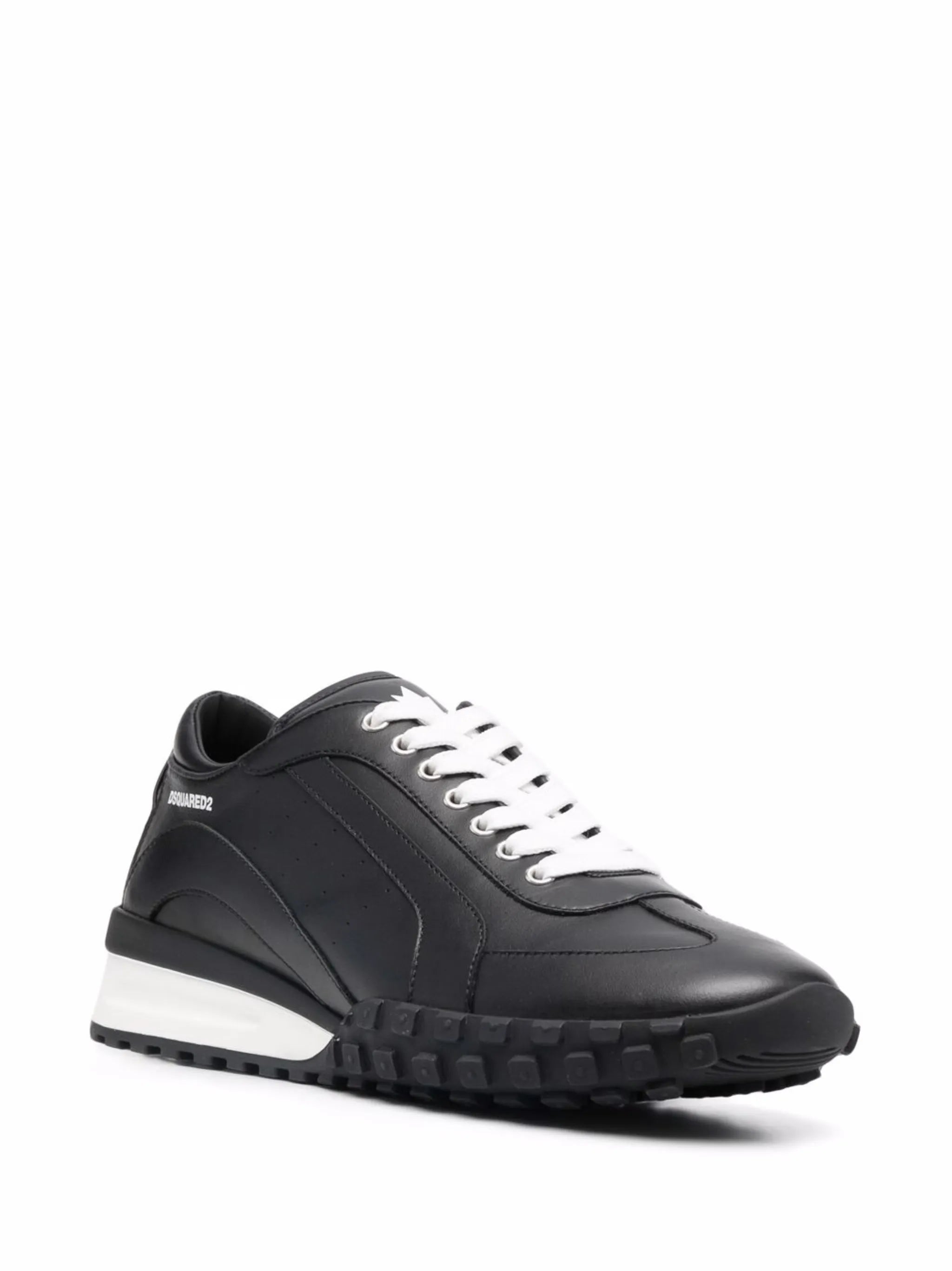leather low-top sneakers