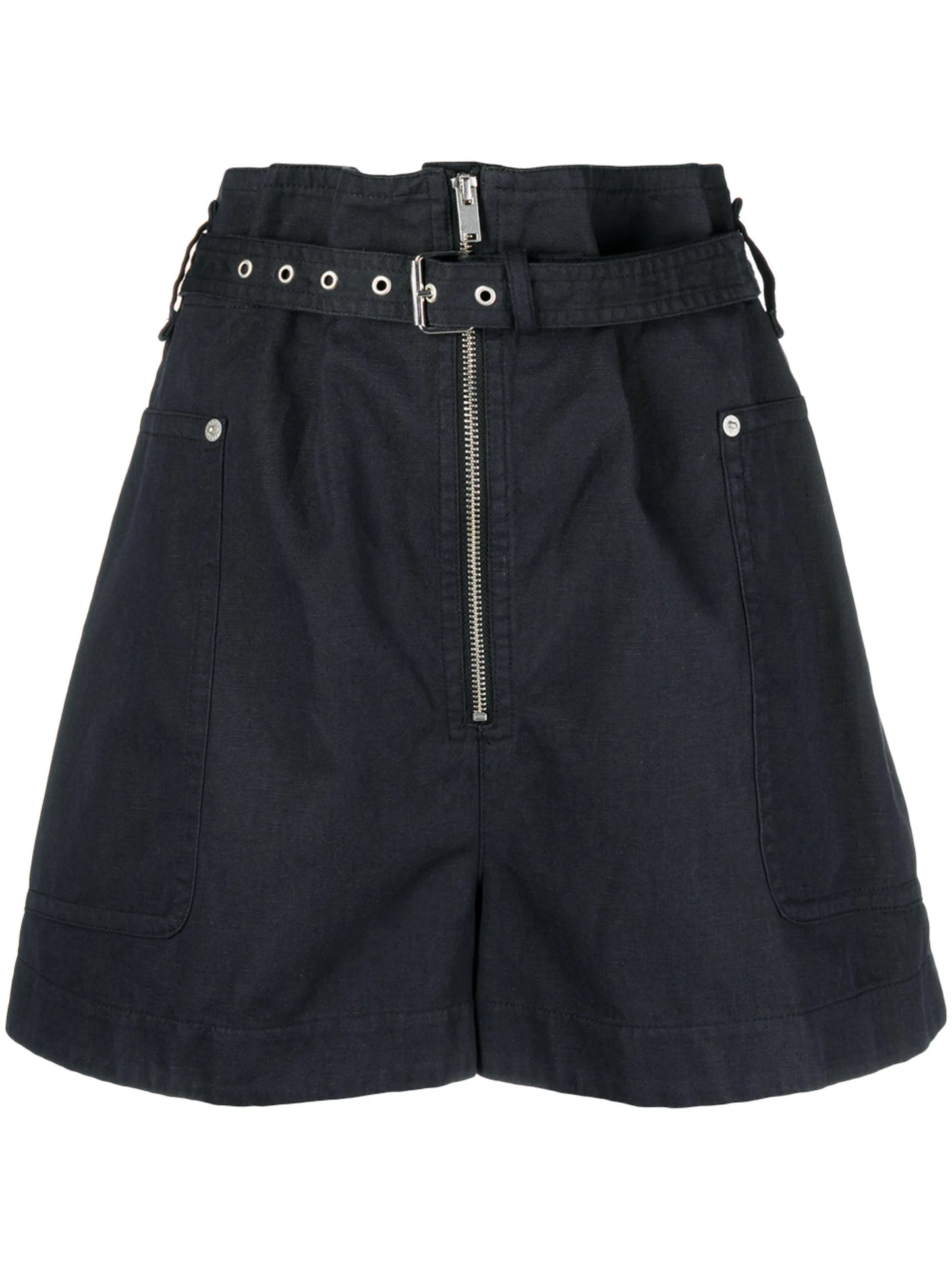 Parana high-waist belted shorts