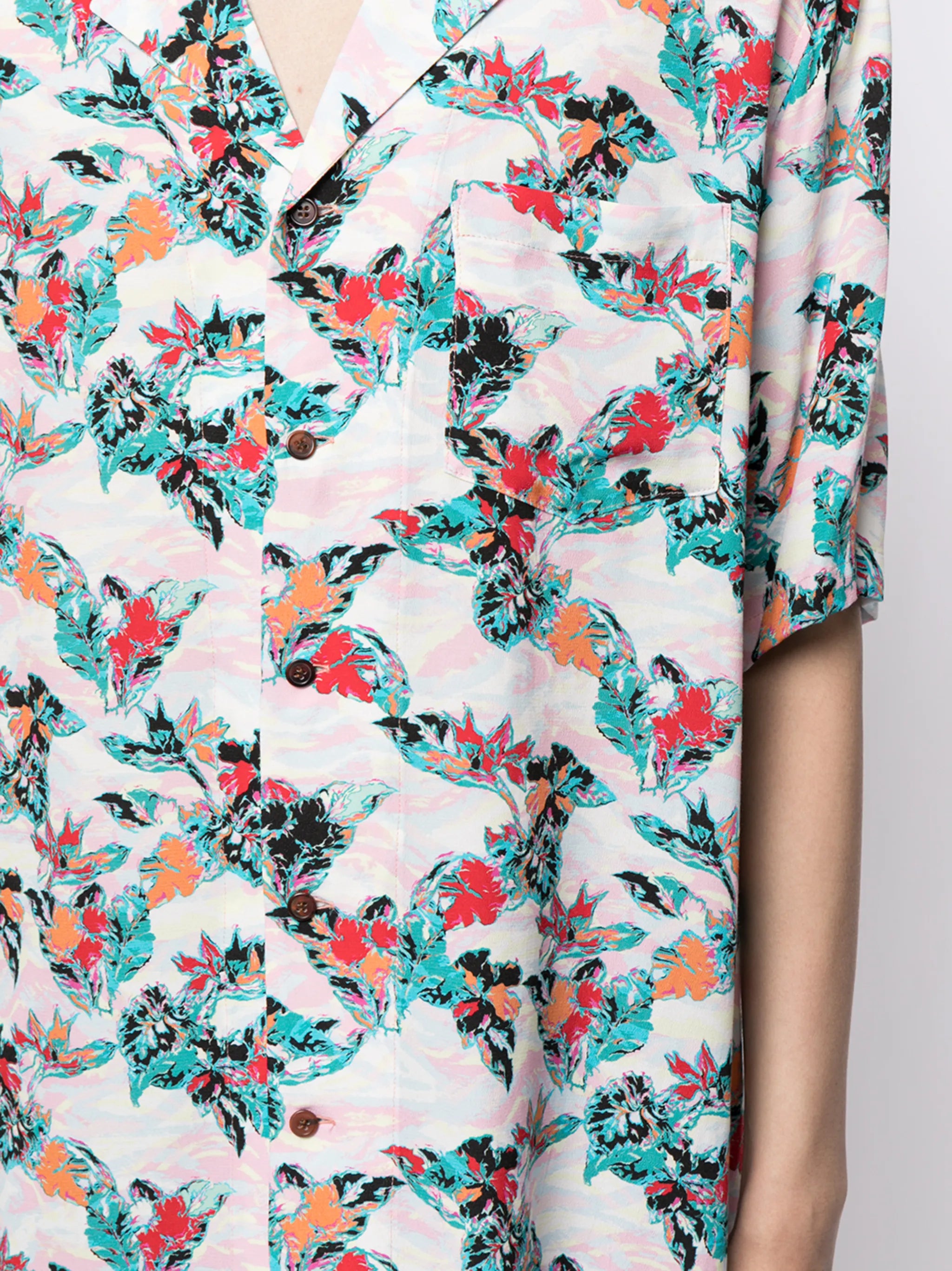floral-print shirt