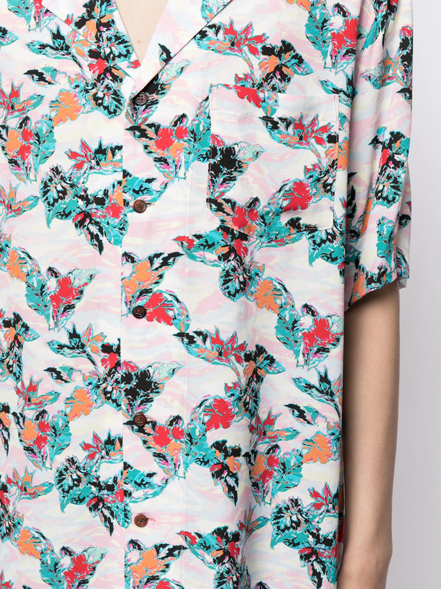 floral-print shirt