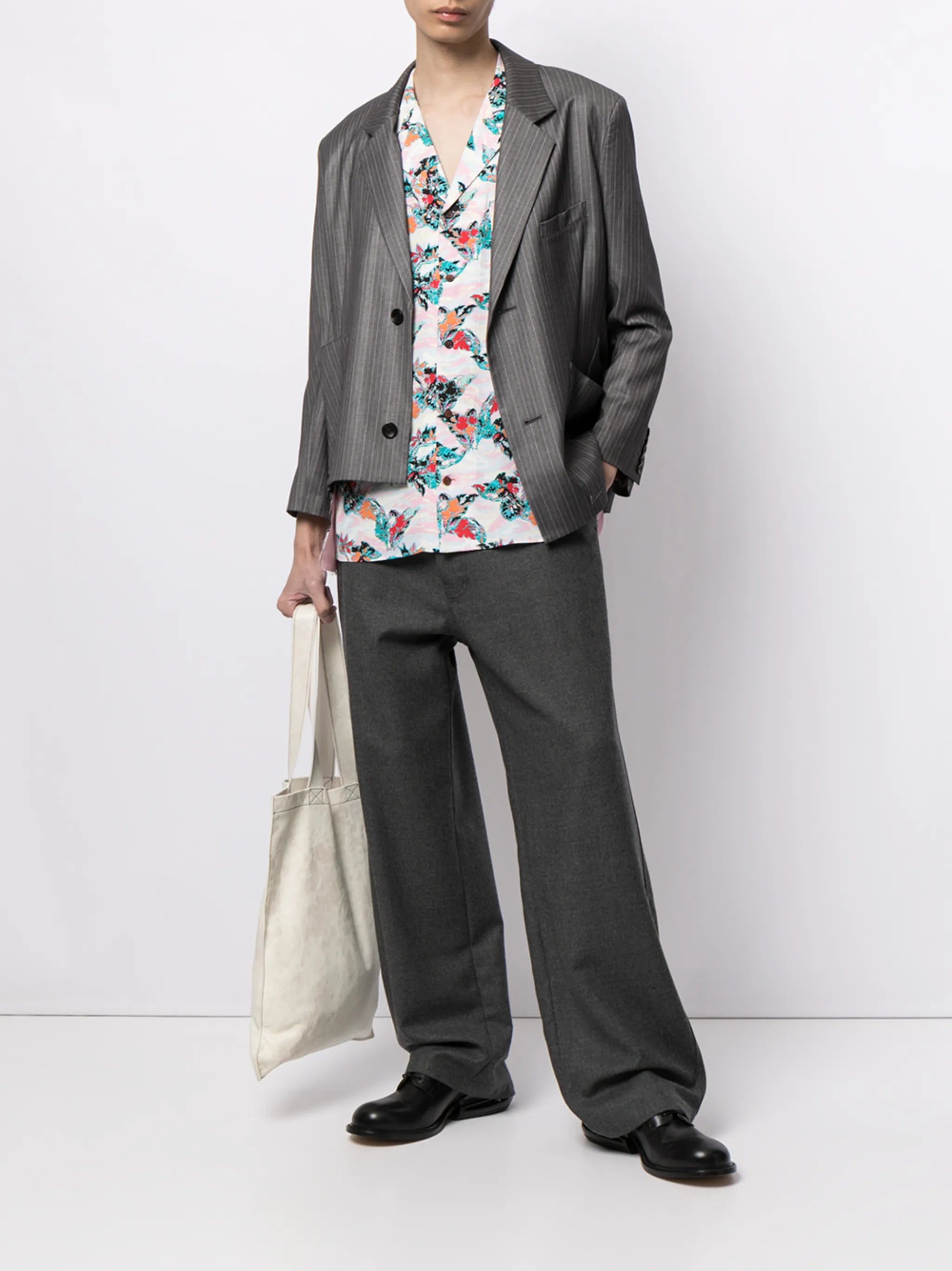 floral-print shirt
