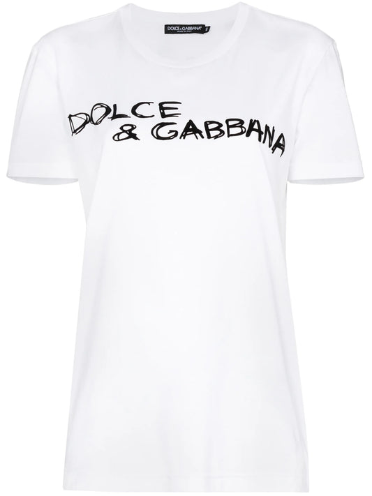 lettering print short-sleeve T-shirt