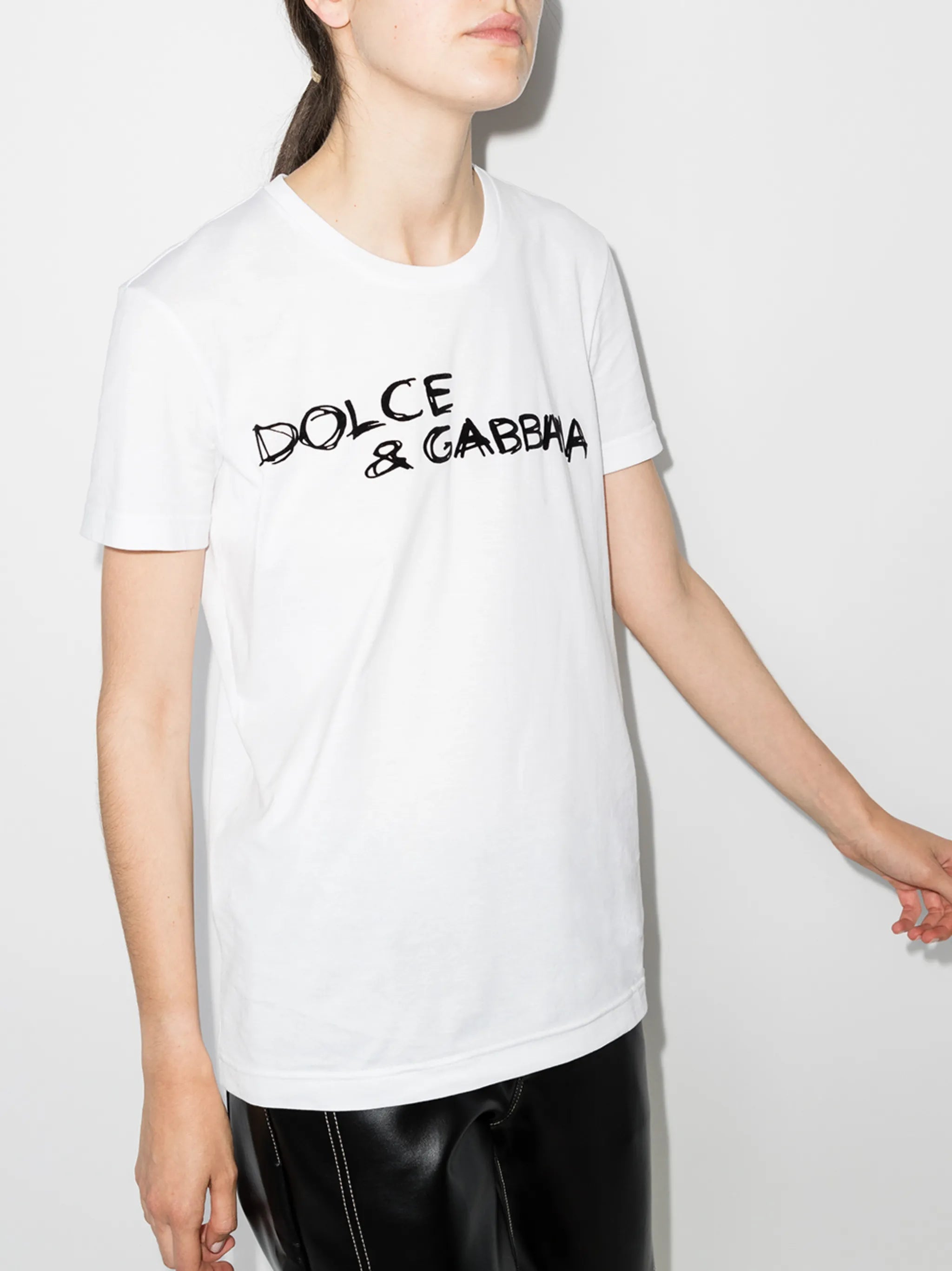 lettering print short-sleeve T-shirt