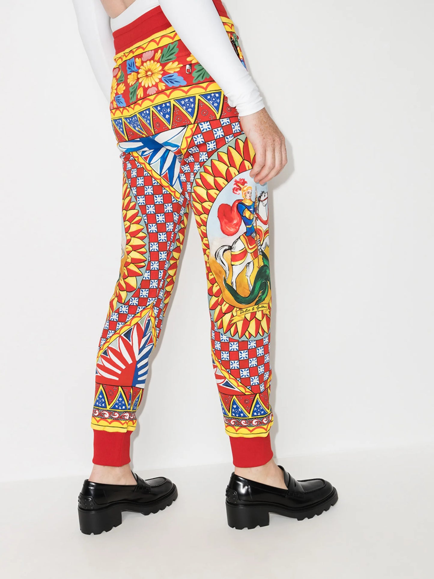 Caretto print jogging trousers
