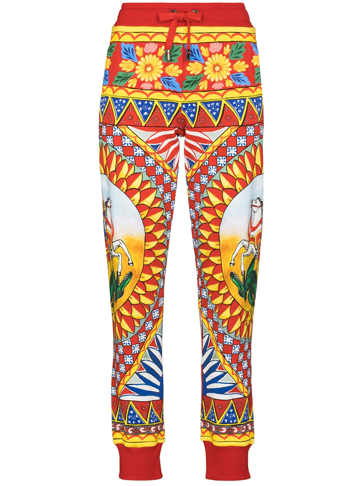 Caretto print jogging trousers