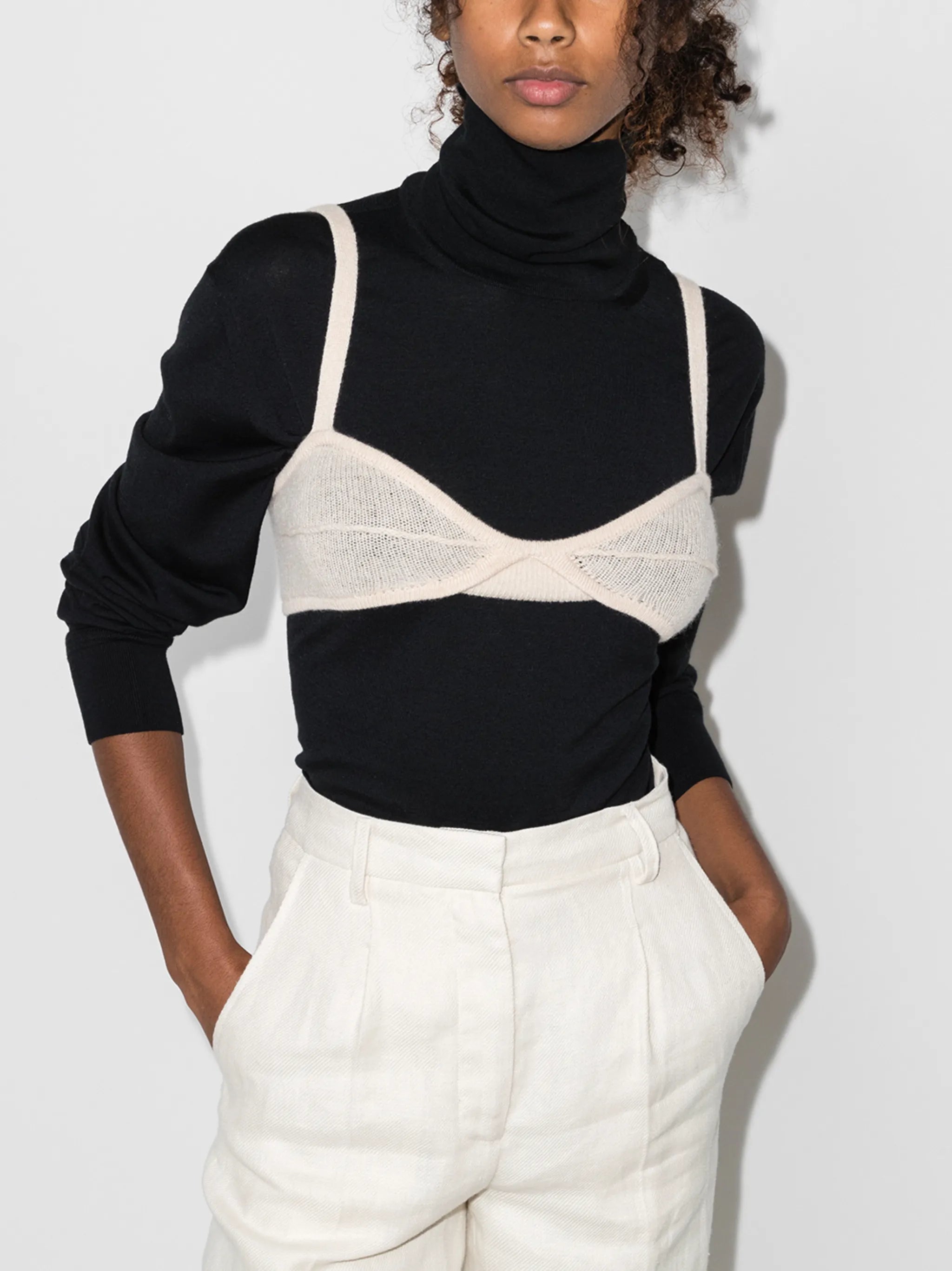 Eda knitted cashmere bralette