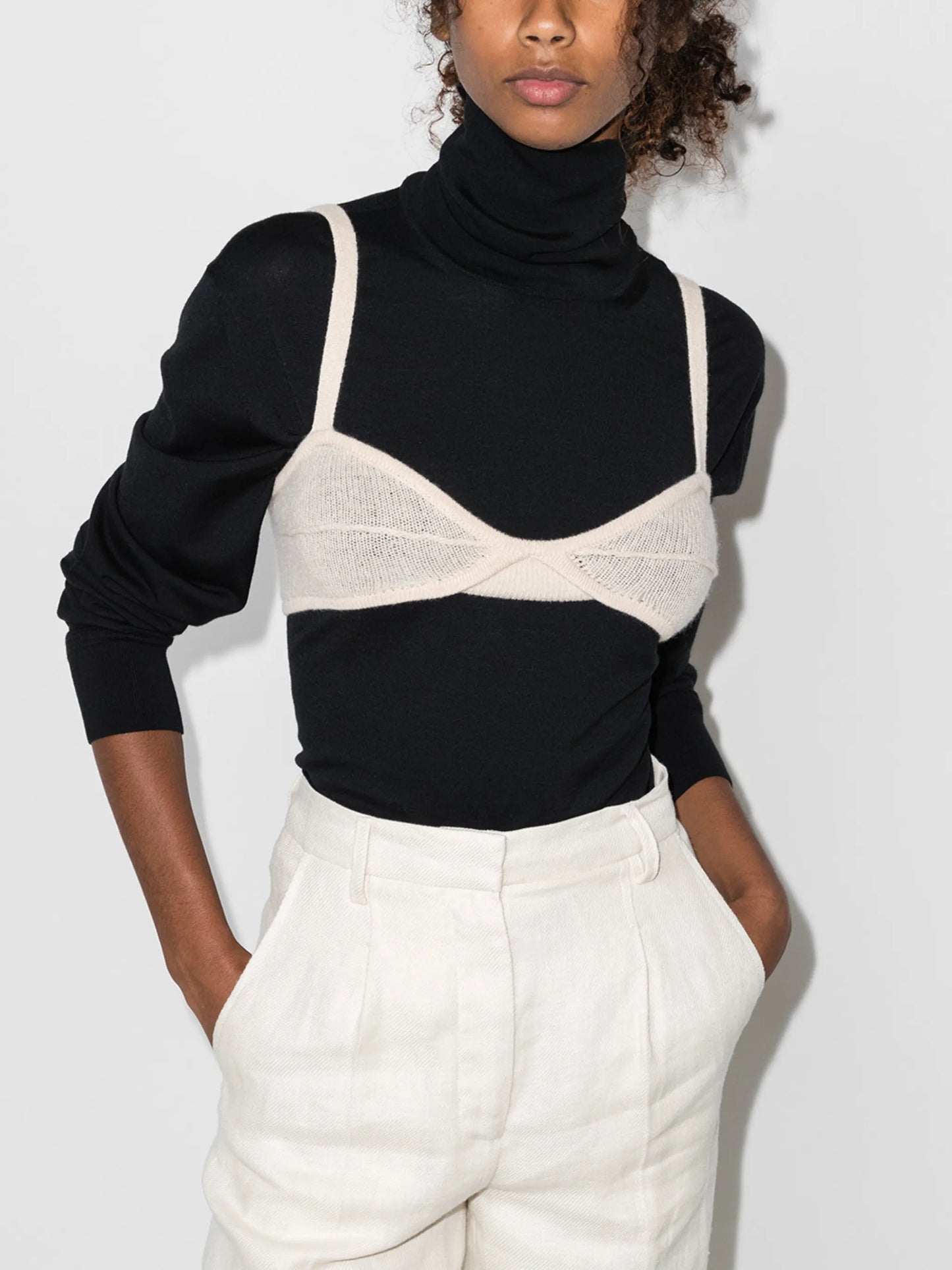 Eda knitted cashmere bralette