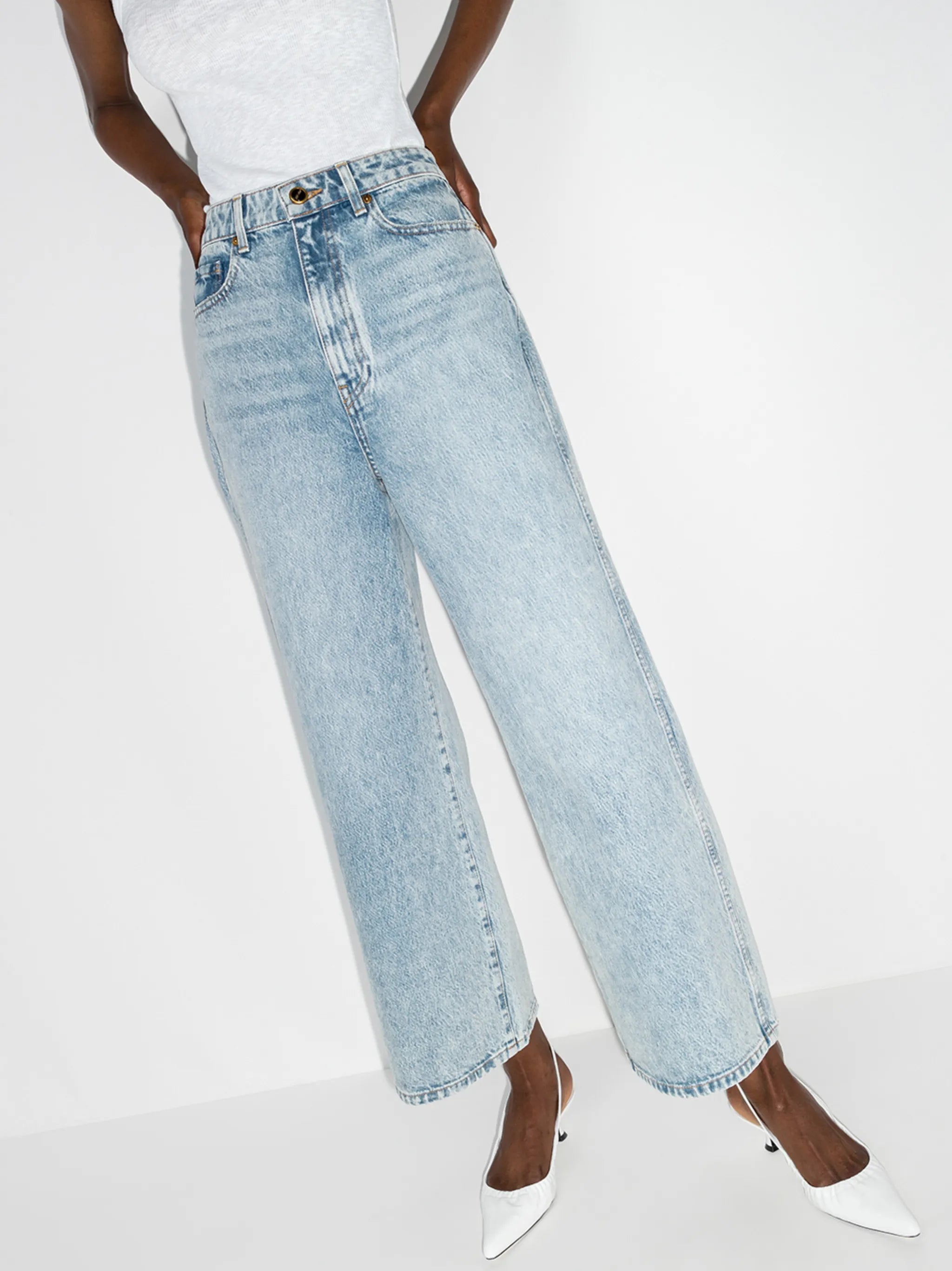 The Ella wide-leg cropped jeans