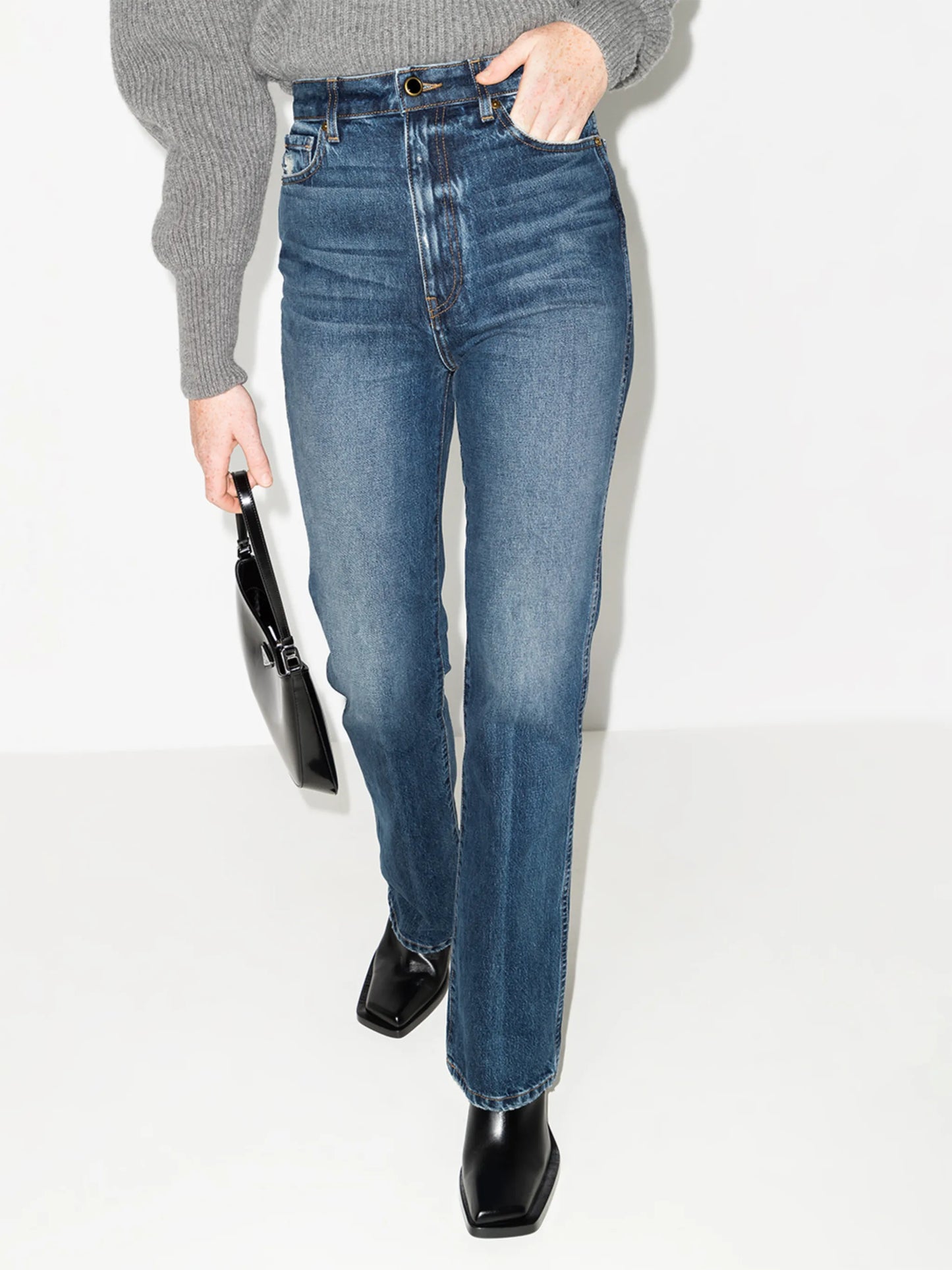 Danielle high-waisted distressed jeans
