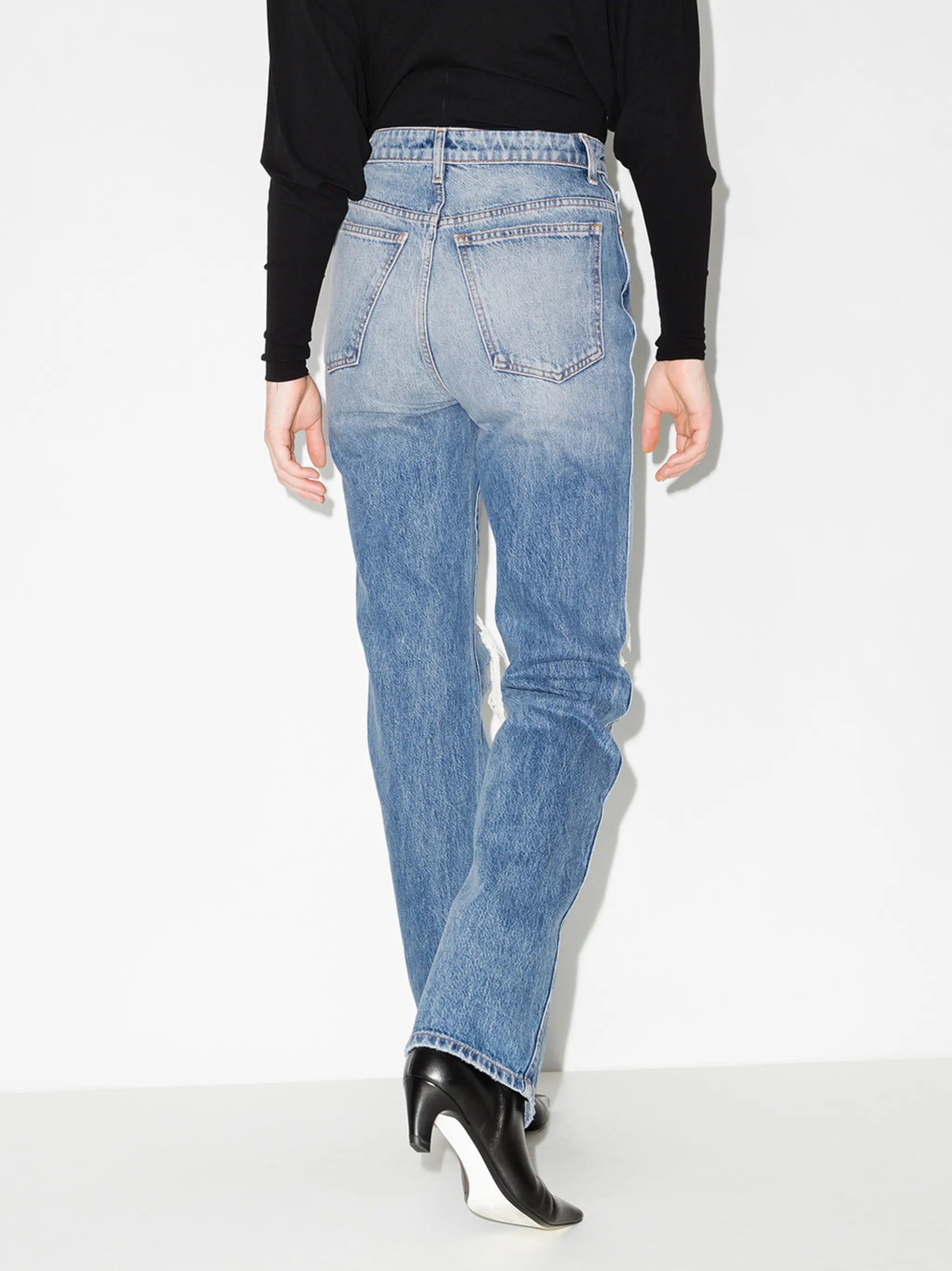Danielle high-waisted distressed jeans
