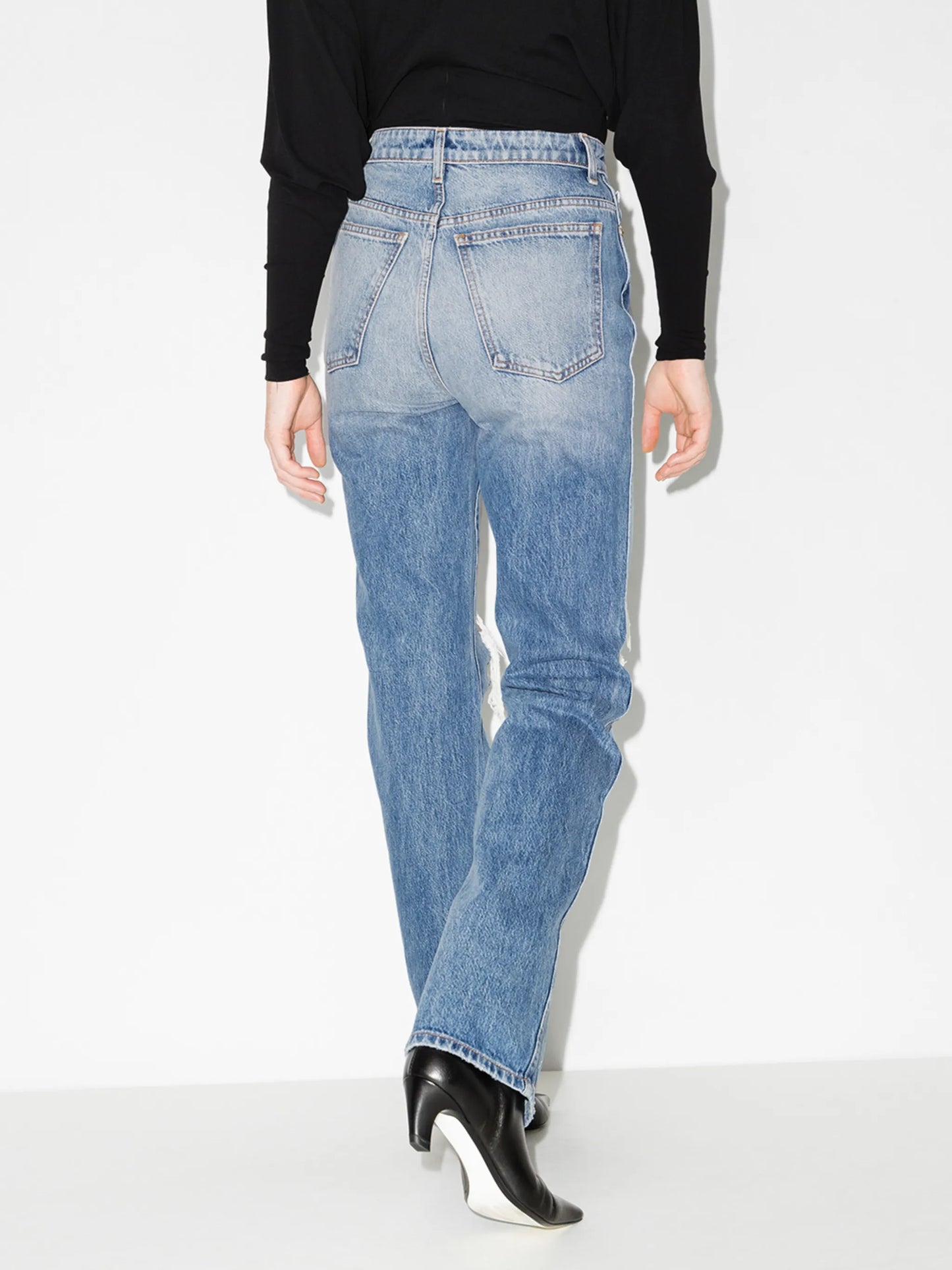 Danielle high-waisted distressed jeans