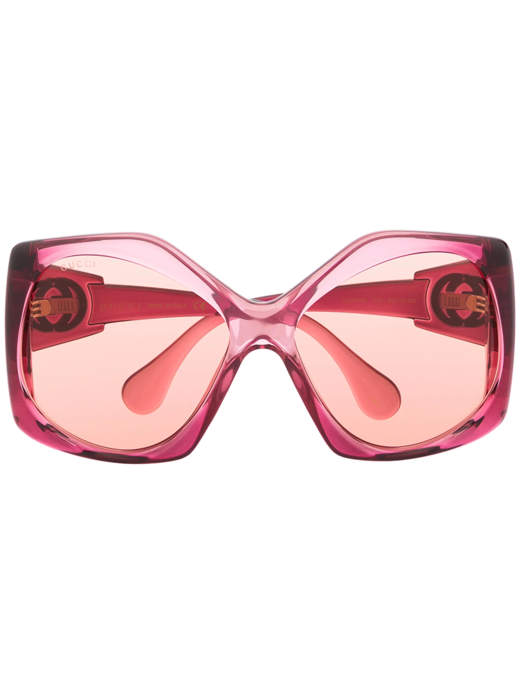 angular-frame oversized sunglasses