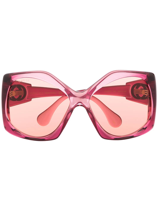 angular-frame oversized sunglasses