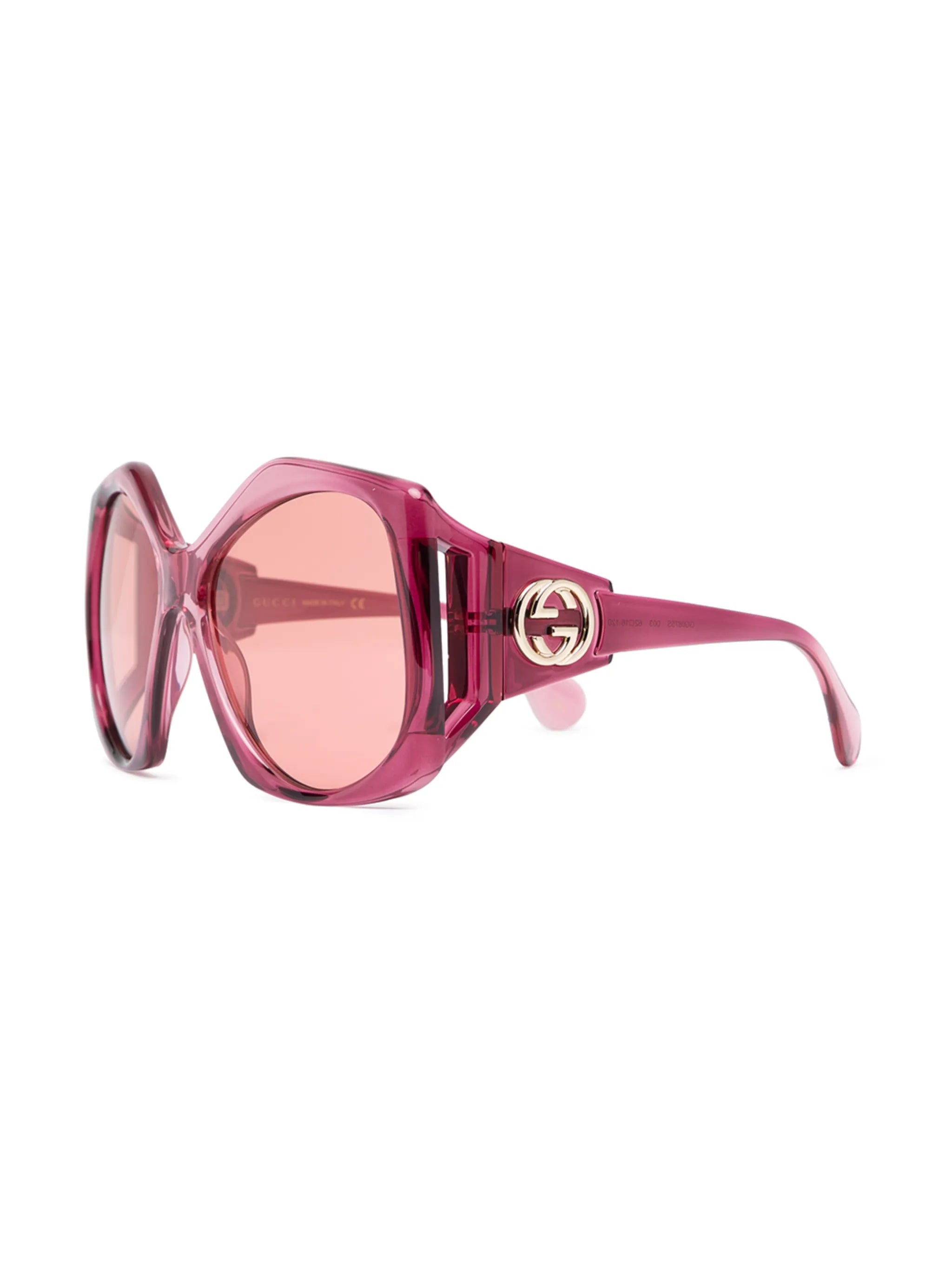 angular-frame oversized sunglasses