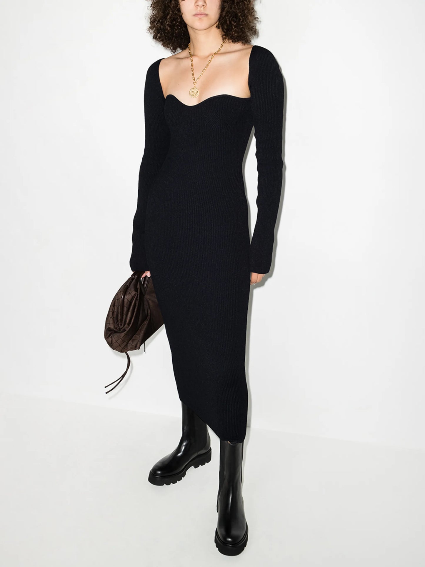 Beth ribbed-knit dress