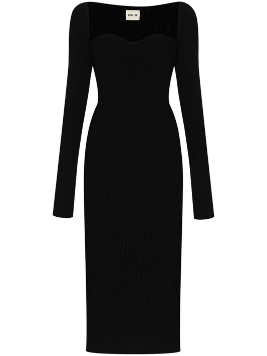 Beth ribbed-knit dress