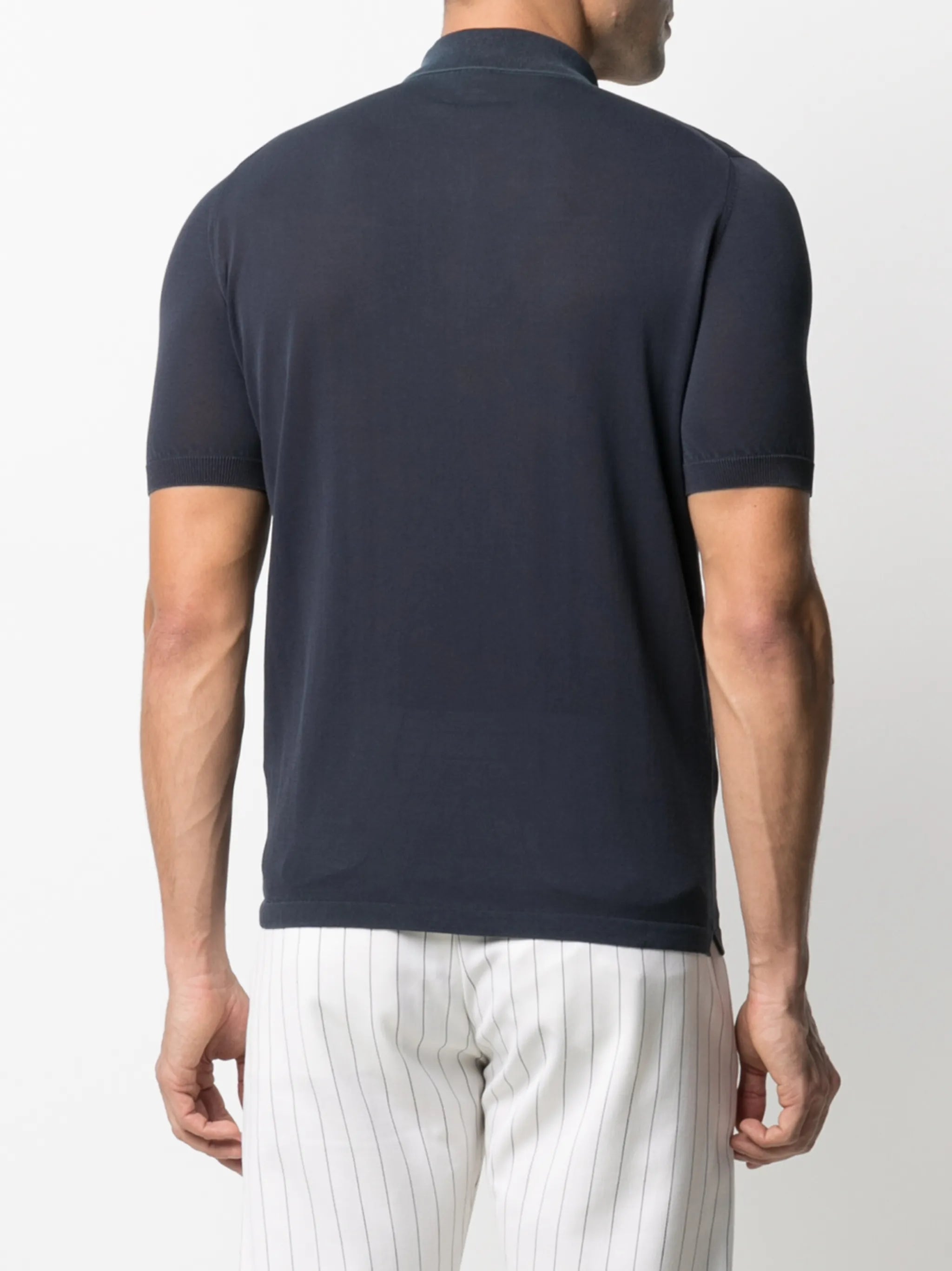 short-sleeved cotton polo shirt