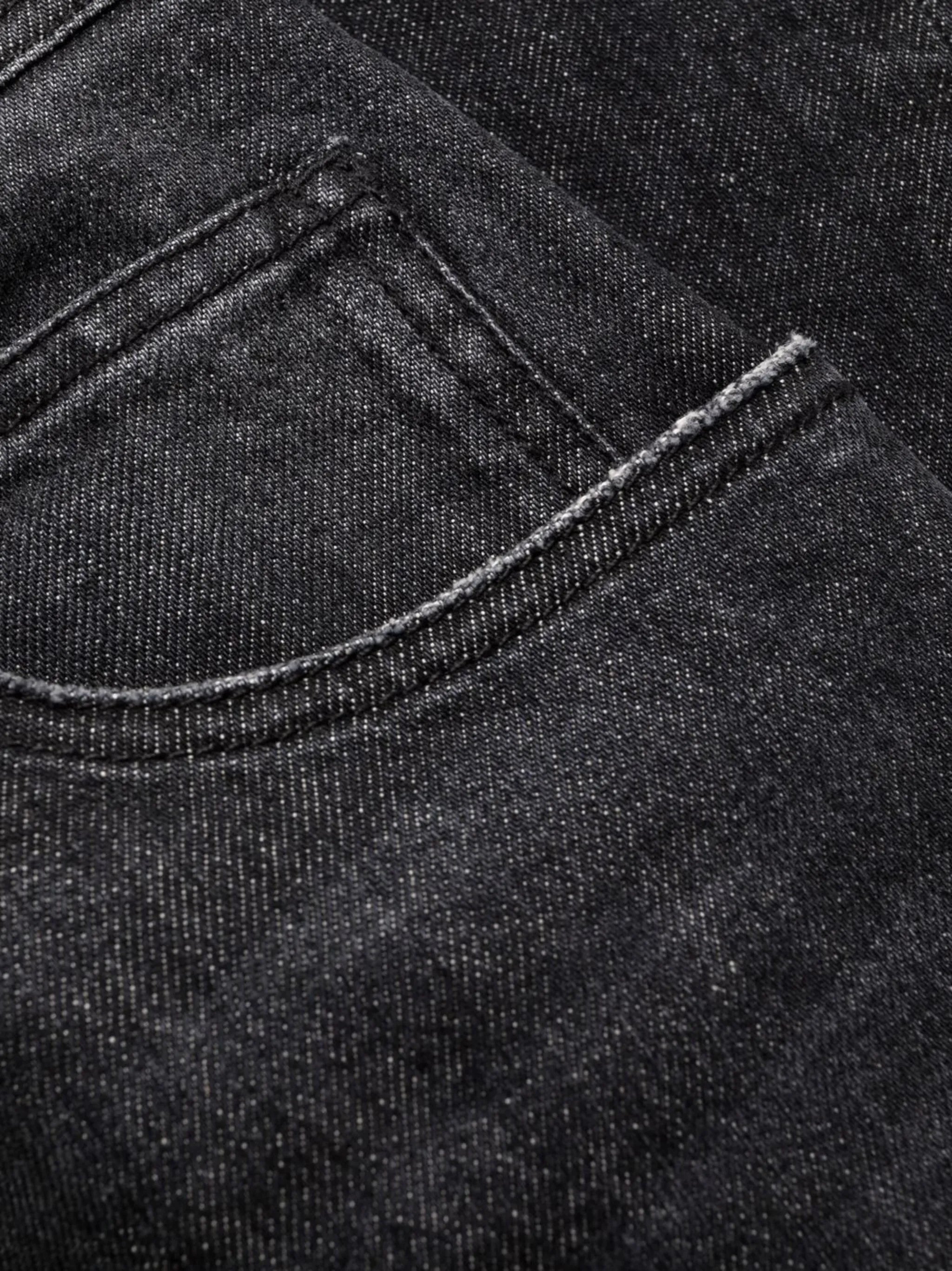 high-waisted button-detail denim jeans