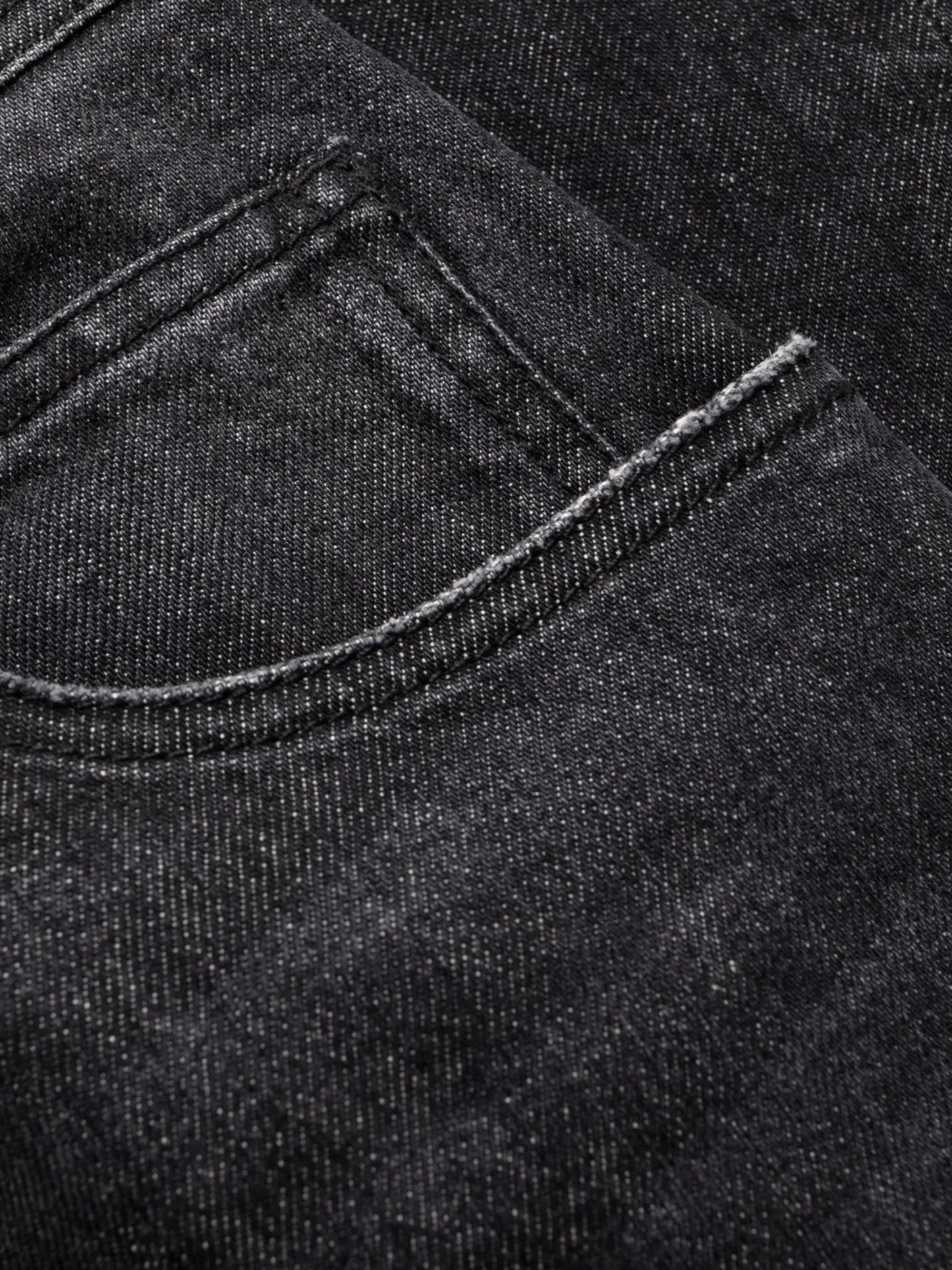 high-waisted button-detail denim jeans