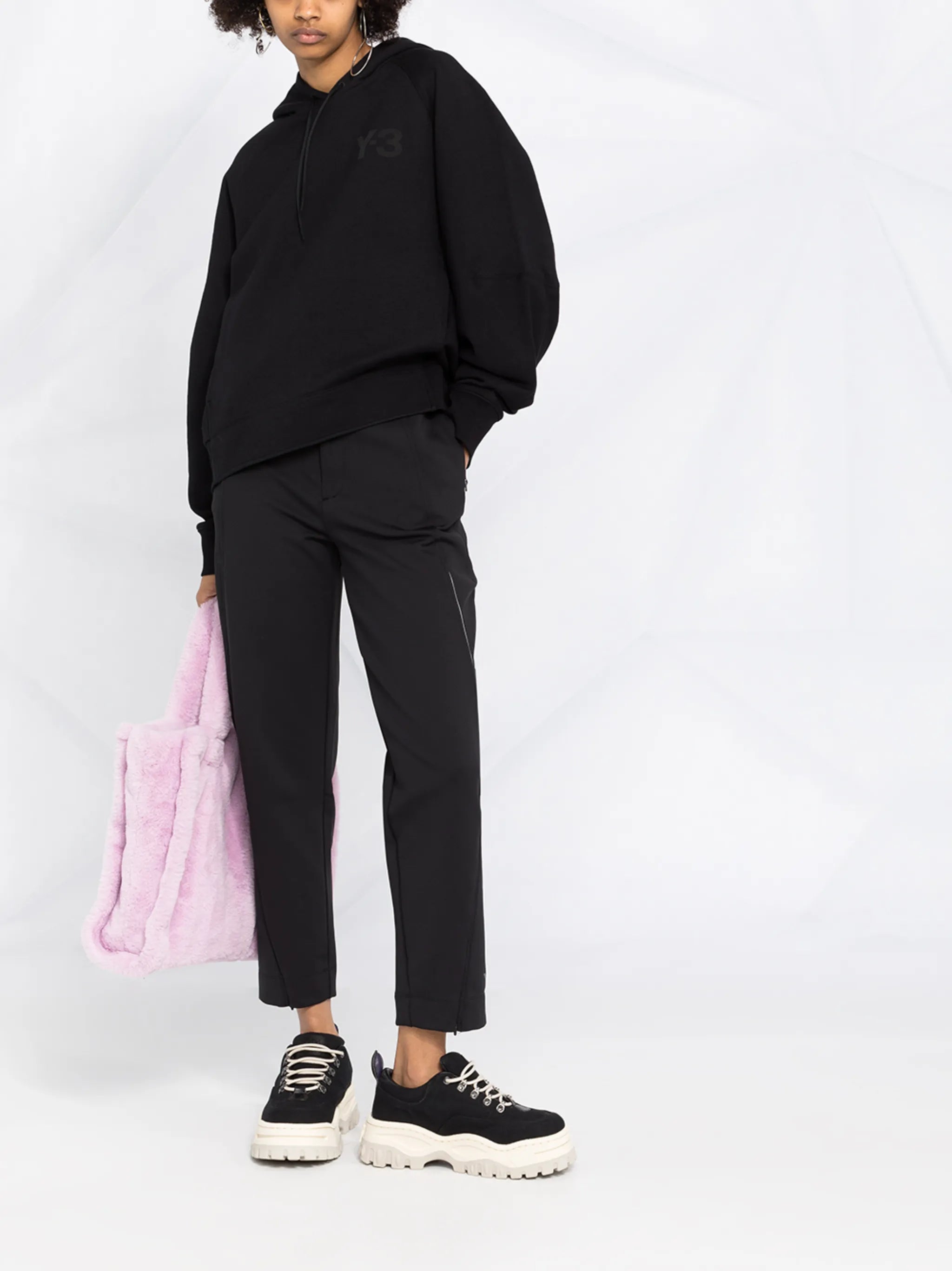logo-print drawstring hoodie